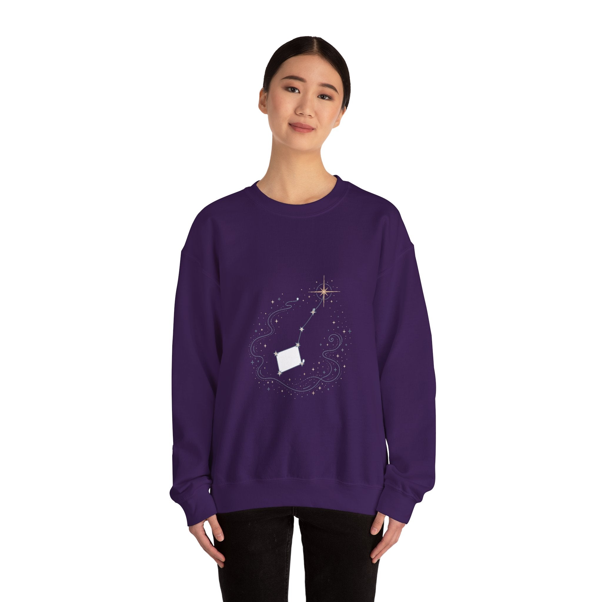 Matching Couple Sweatshirt - Big & Little Dipper Matching Couple Comfort Colors Crew Minimalist Art His Hers Christmas Gift - Design B