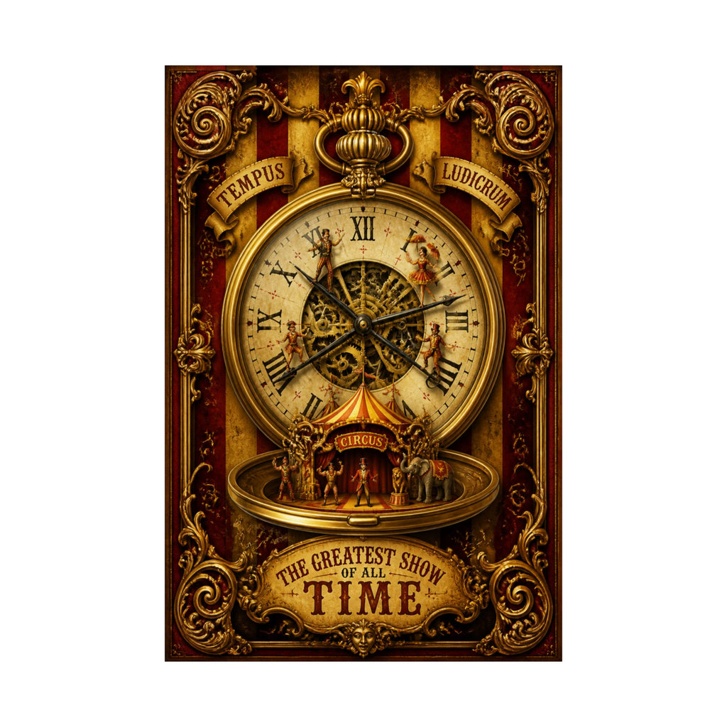 Pocket Watch Performers Wall Art Poster 18×24 Baroque Home Office Decor Maximalist Print