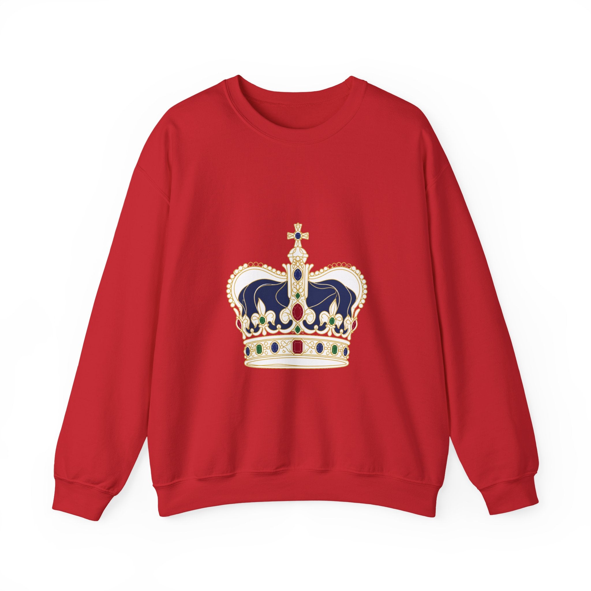 Matching Couple Sweatshirt - Crown & Shield Matching Couple Crewneck Sweatshirt Minimalist Art His Hers Valentine Gift - Design A