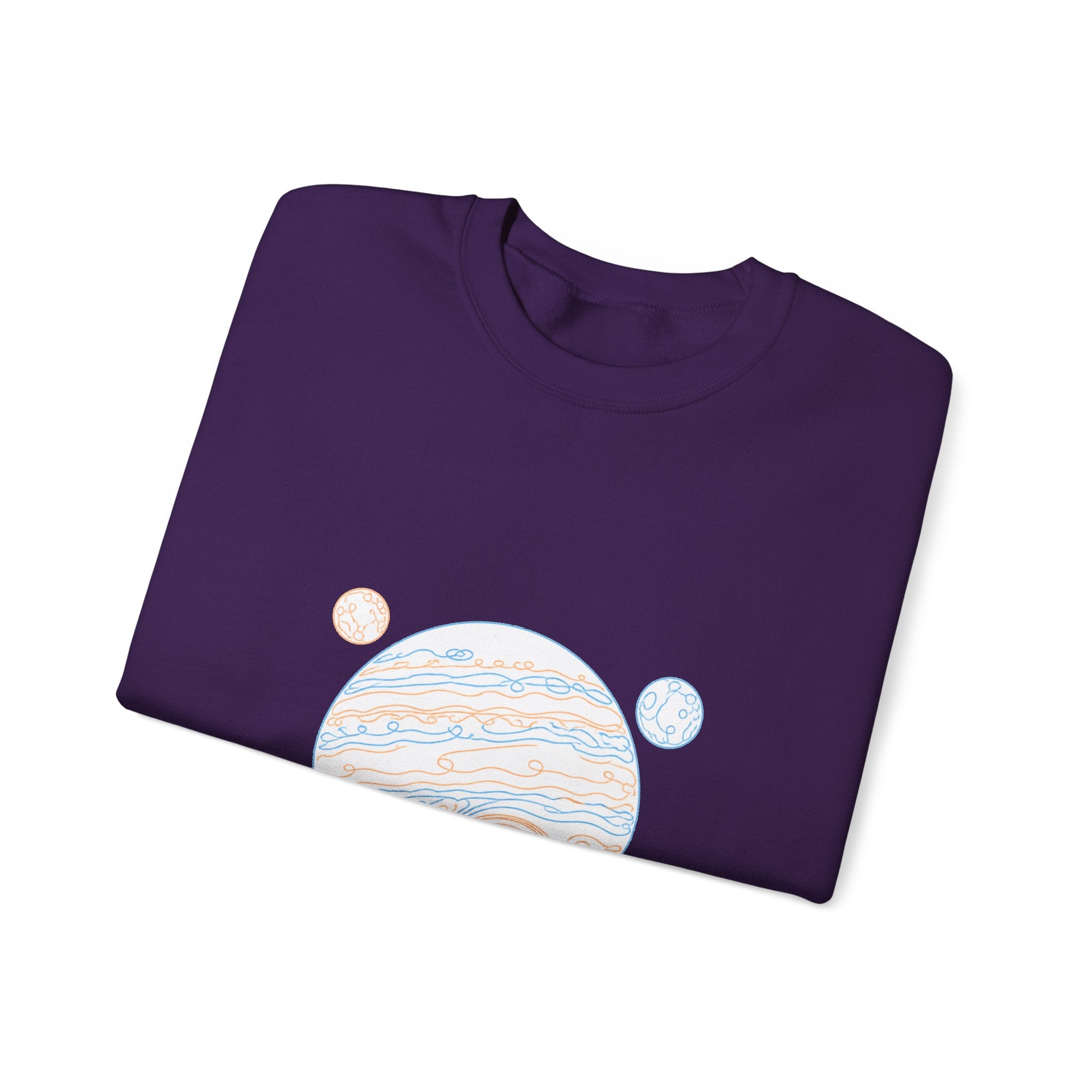 Matching Couple Sweatshirt - Saturn & Jupiter Matching Couple Premium Fleece Sweatshirt Minimalist Art His Hers Christmas Gift - Design B