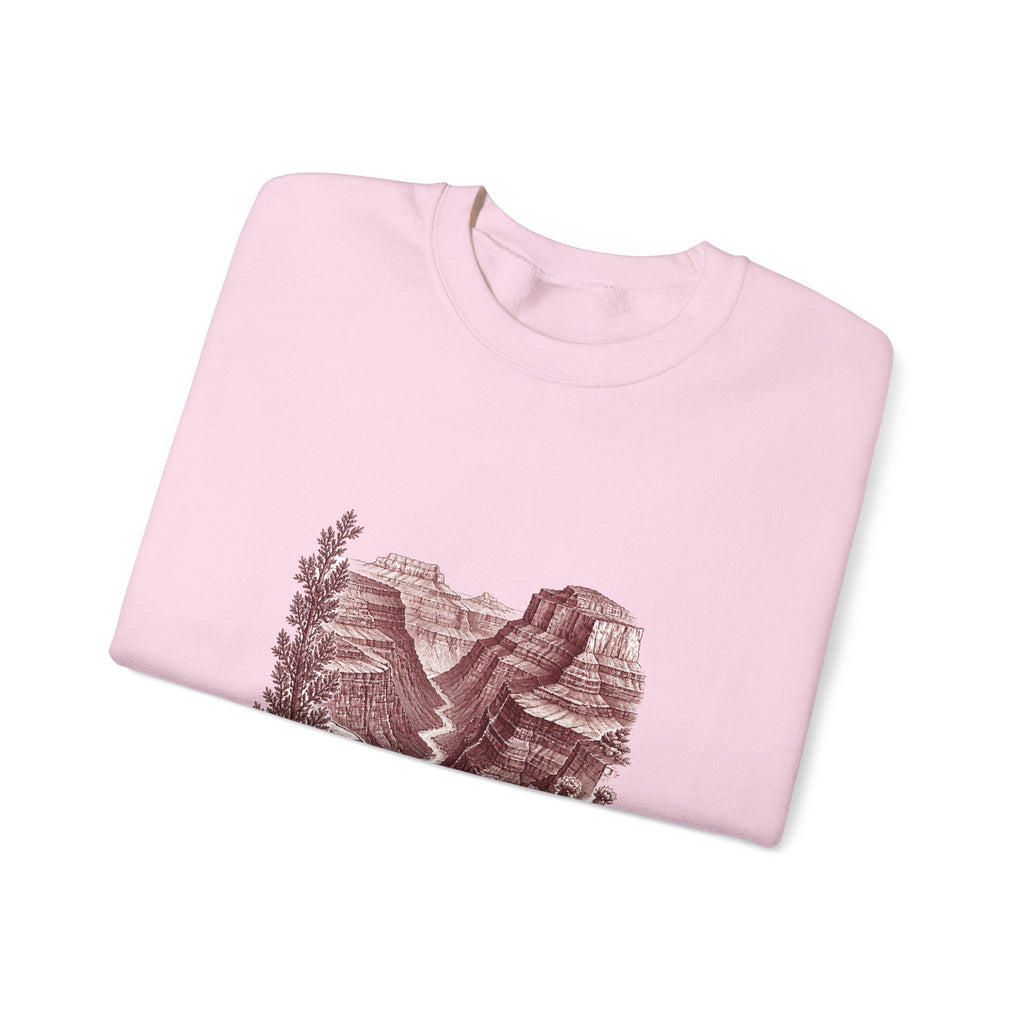 Matching Couple Sweatshirt - Lavender Fields & Canyon Matching Couple Crewneck Sweatshirt Vintage Art His Hers Wedding Gift - Design B