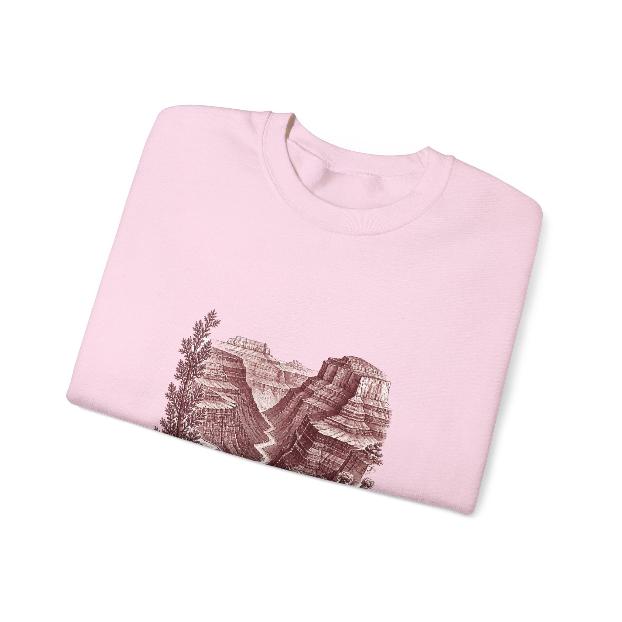 Matching Couple Sweatshirt - Lavender Fields & Canyon Matching Couple Crewneck Sweatshirt Vintage Art His Hers Wedding Gift - Design B
