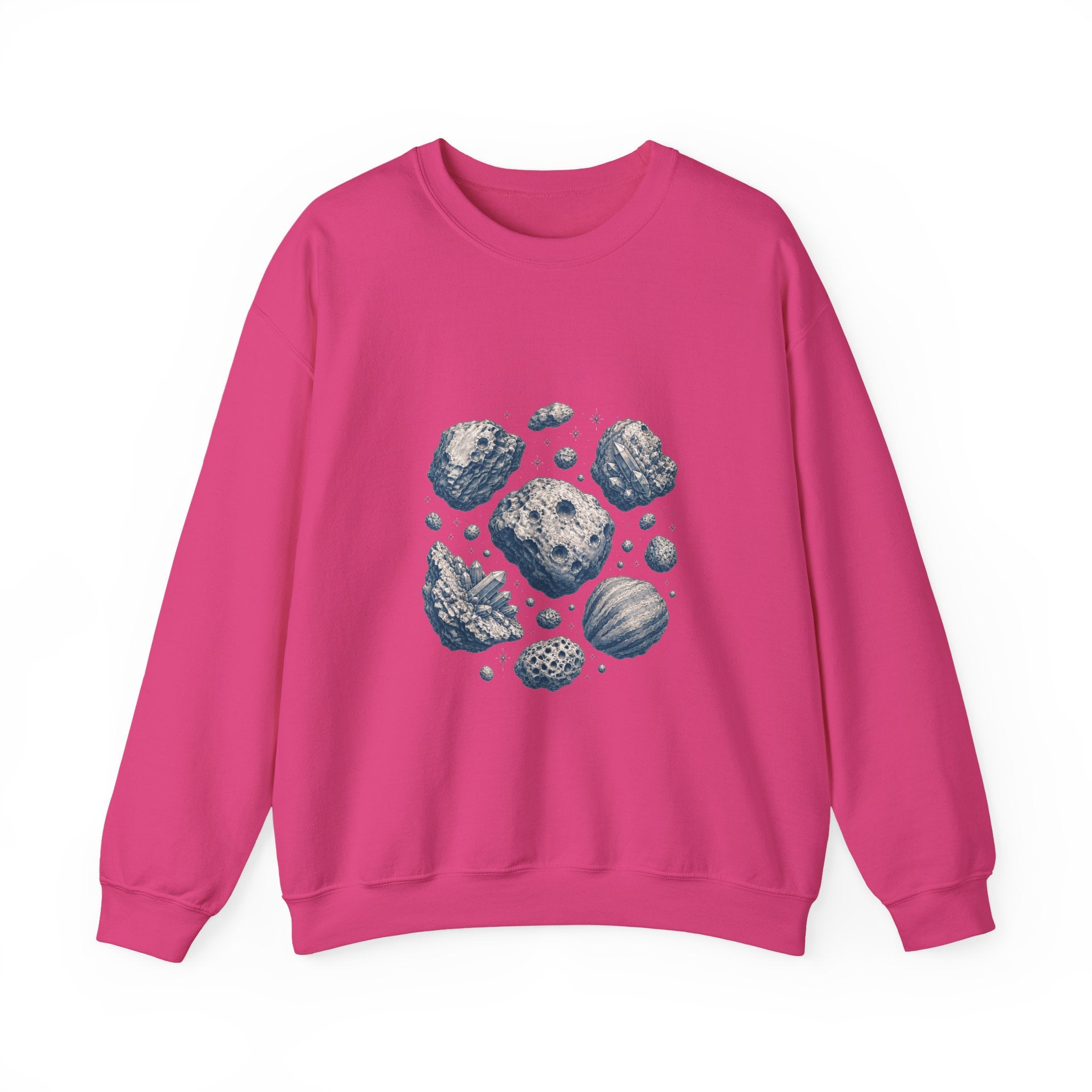 Matching Couple Sweatshirt - Comet & Asteroid Matching Couple Premium Fleece Sweatshirt Vintage Art His Hers Honeymoon Gift - Design B