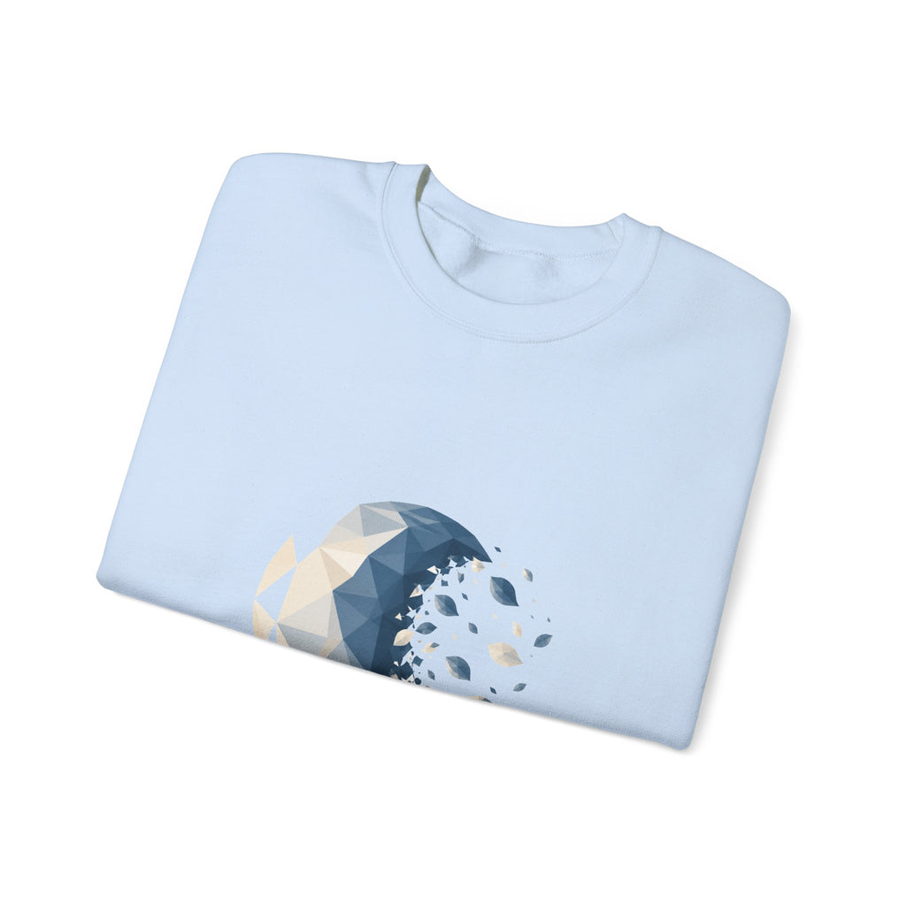 Matching Couple Sweatshirt - Waxing & Waning Moon Matching Couple Comfort Colors Crew Geometric Art His Hers Love Gift - Design B