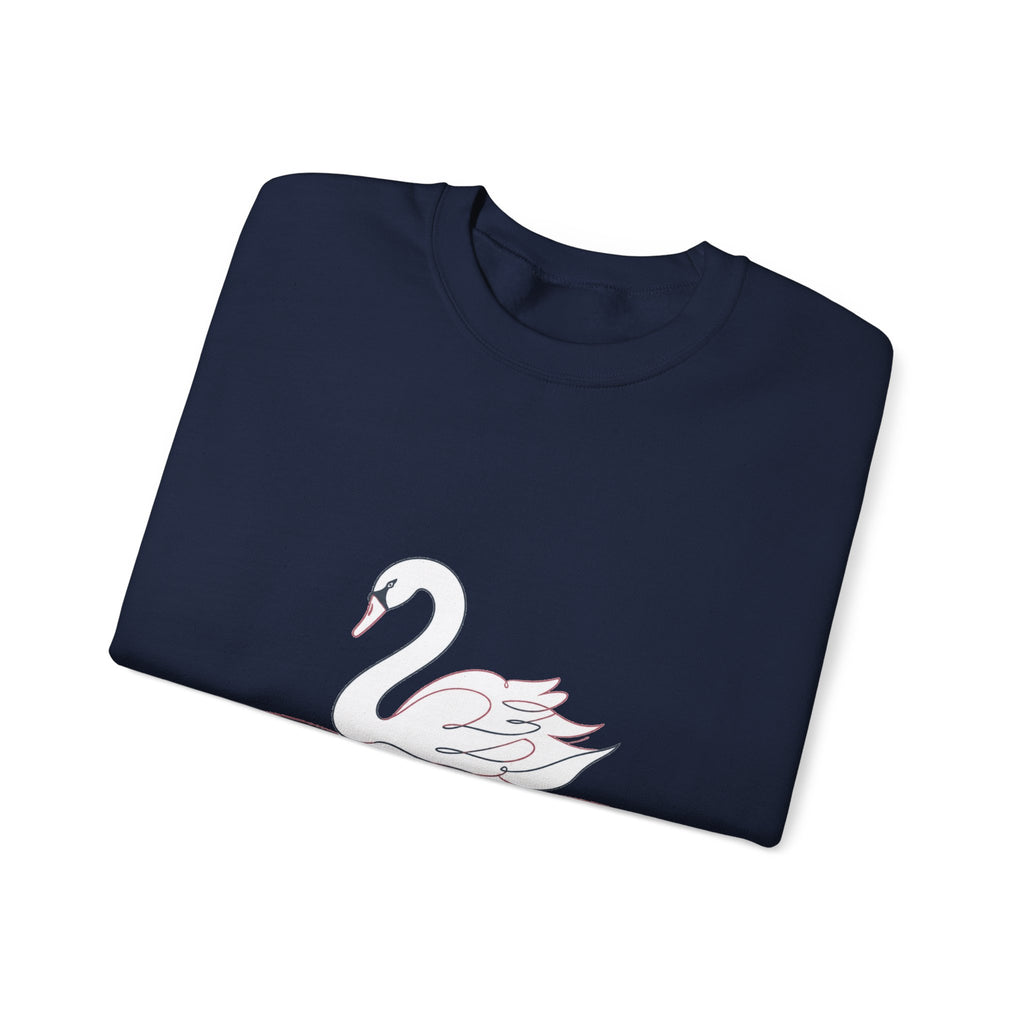 Matching Couple Sweatshirt - Raven & Swan Matching Couple Comfort Colors Crew Minimalist Art His Hers Christmas Gift - Design B