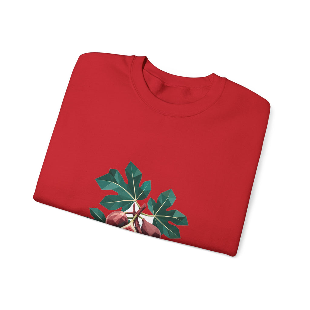 Matching Couple Sweatshirt - Olive Branch & Fig Matching Couple Crewneck Sweatshirt Geometric Art His Hers Couple Gift - Design B