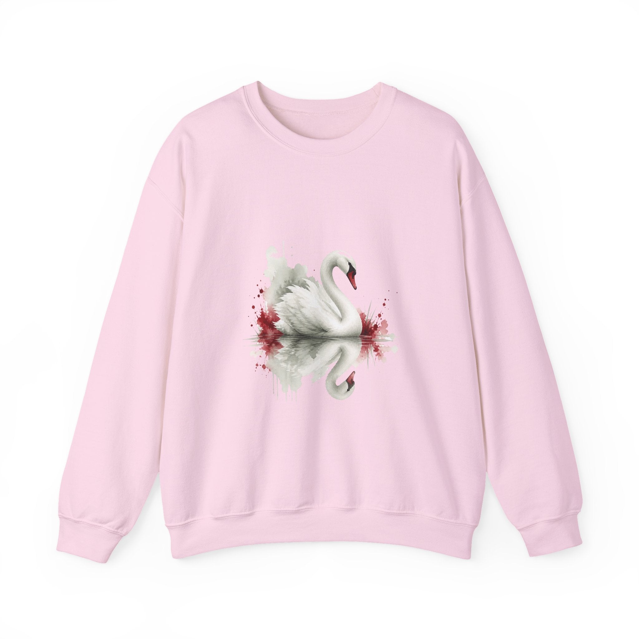 Matching Couple Sweatshirt - Raven & Swan Matching Couple Comfort Colors Crew Watercolor Art His Hers Birthday Gift - Design B