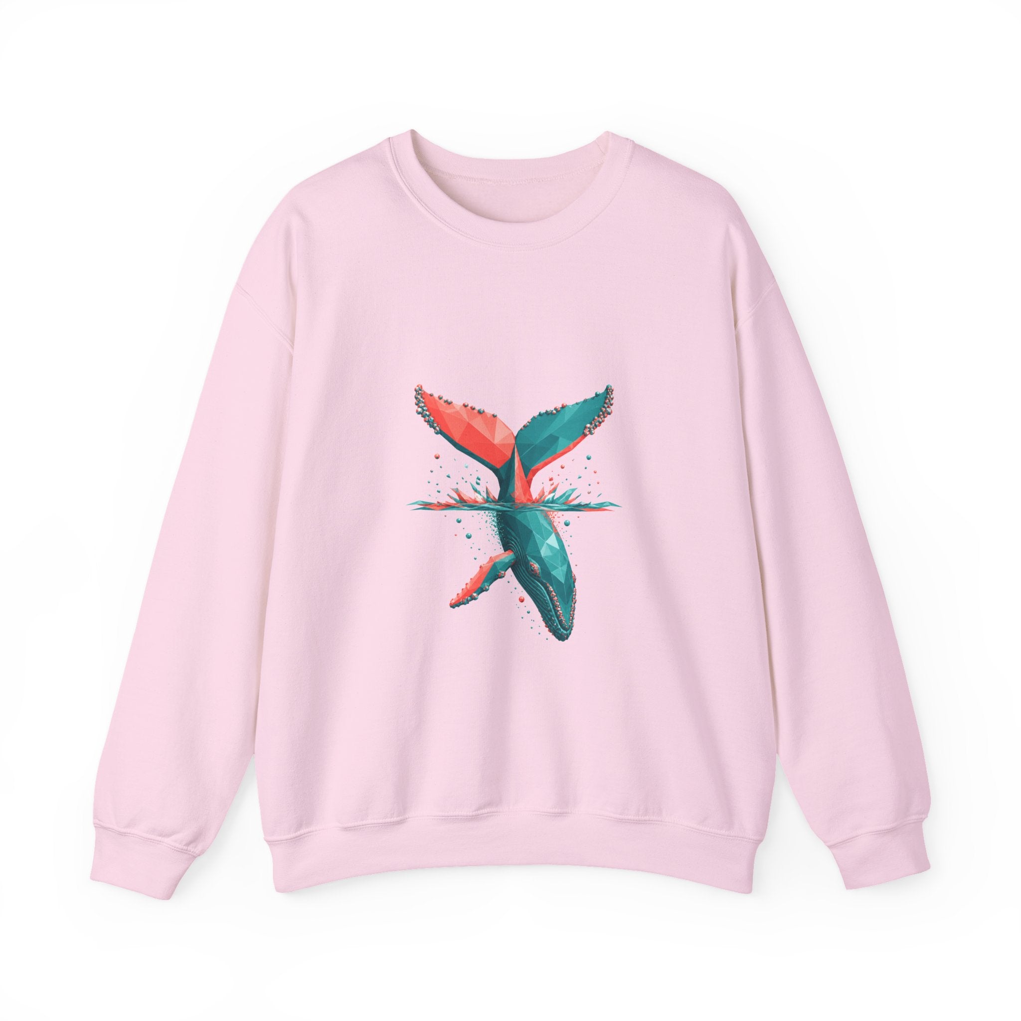 Matching Couple Sweatshirt - Eagle & Whale Matching Couple Comfort Colors Crew Geometric Art His Hers Love Gift - Design B