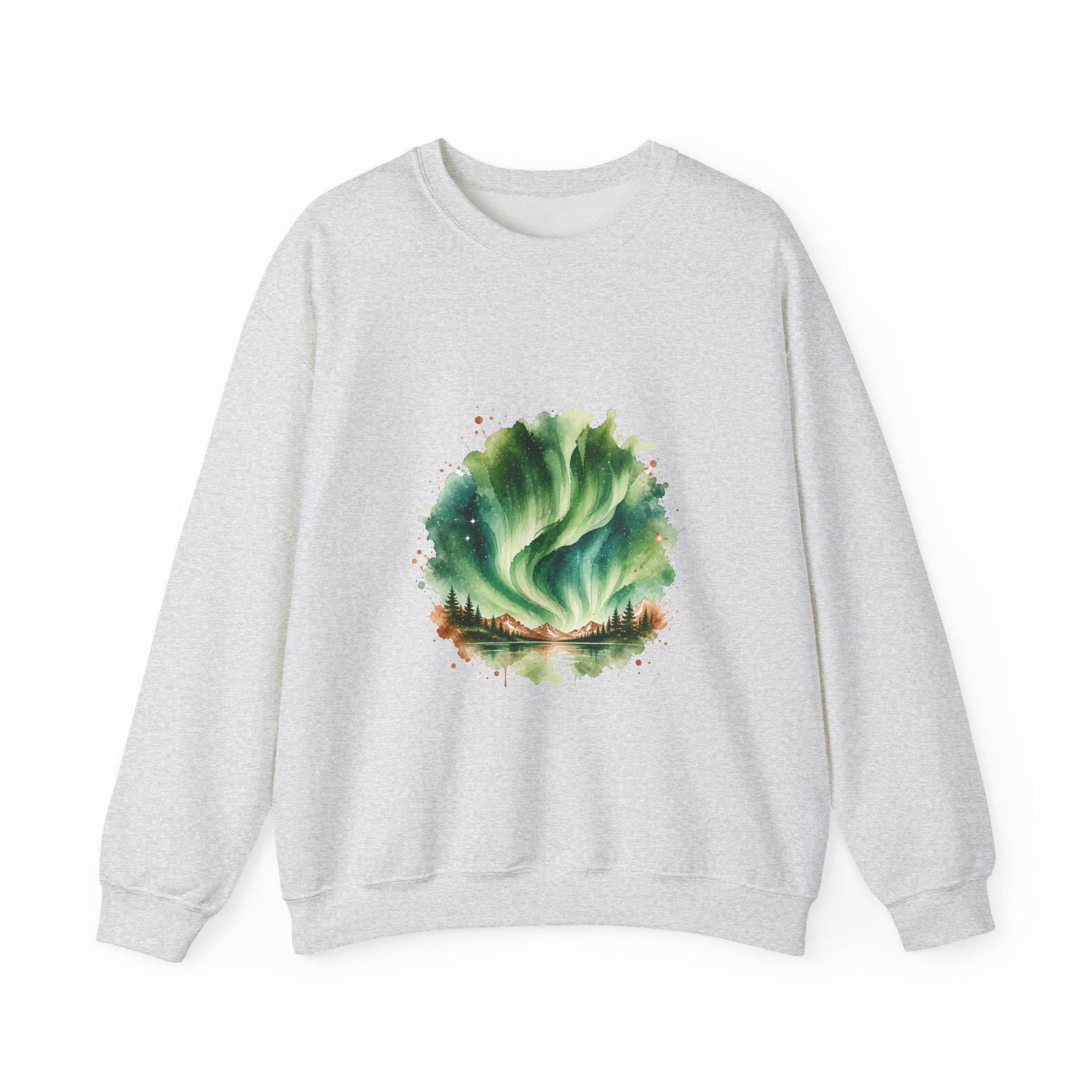 Matching Couple Sweatshirt - Aurora & Southern Cross Matching Couple Premium Fleece Sweatshirt Watercolor Art His Hers Birthday Gift - Design A