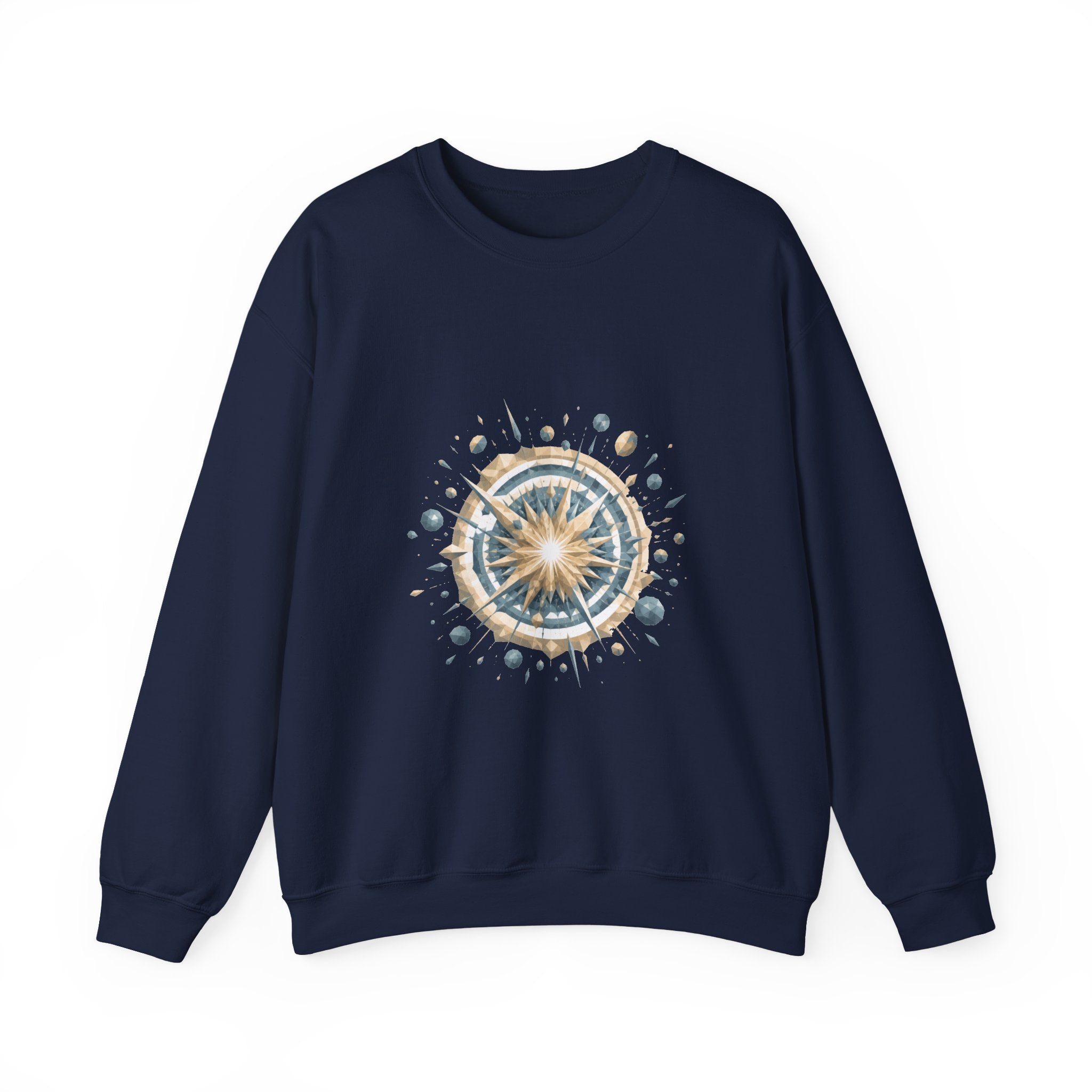 Matching Couple Sweatshirt - Galaxy & Supernova Matching Couple Premium Fleece Sweatshirt Geometric Art His Hers Love Gift - Design B