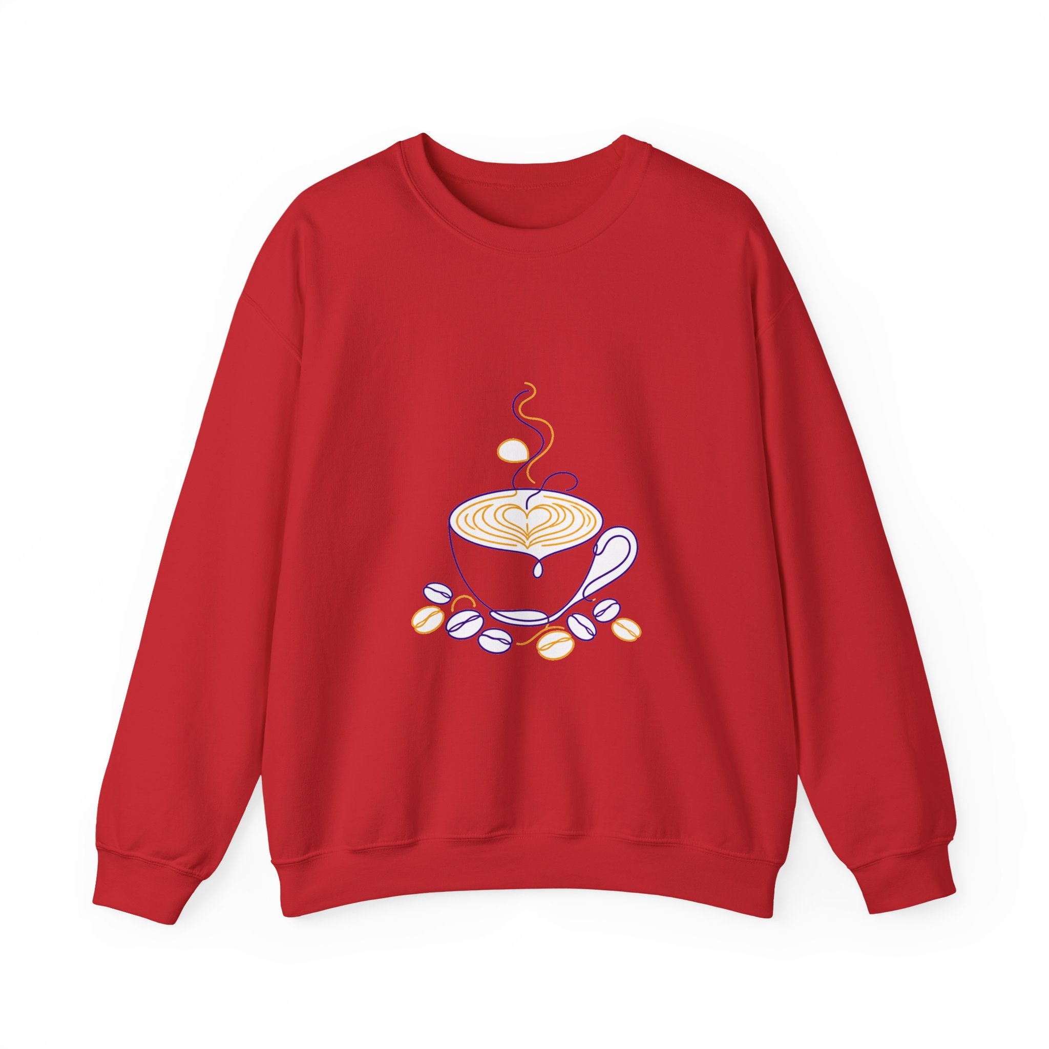 Matching Couple Sweatshirt - Coffee & Tea Matching Couple Crewneck Sweatshirt Minimalist Art His Hers Valentine Gift - Design A