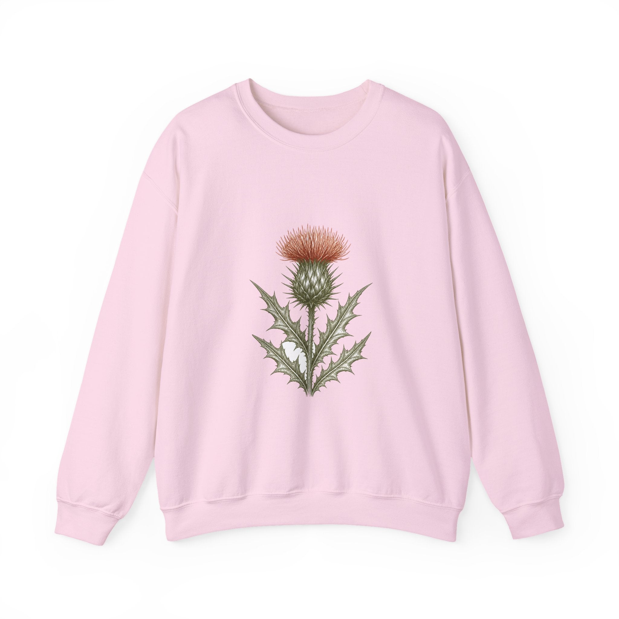 Matching Couple Sweatshirt - Lavender & Thistle Matching Couple Crewneck Sweatshirt Hand-Drawn Art His Hers Best Friend Gift - Design B