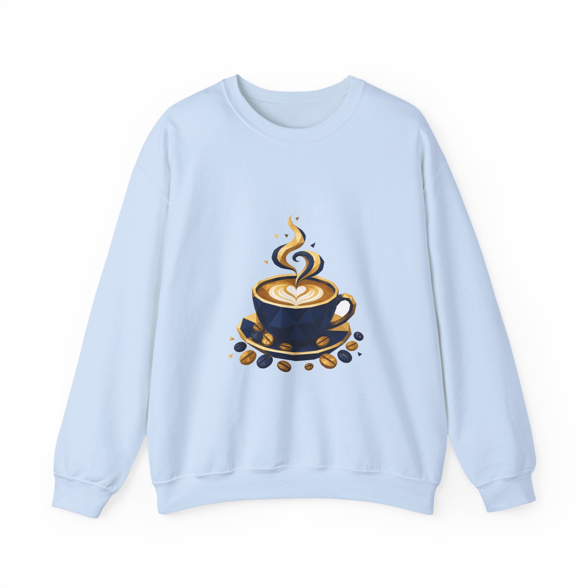Matching Couple Sweatshirt - Coffee & Tea Matching Couple Comfort Colors Crew Geometric Art His Hers Love Gift - Design A