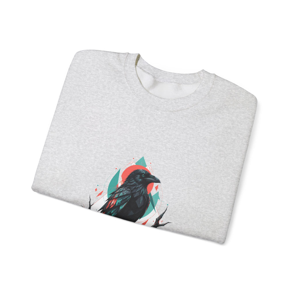 Matching Couple Sweatshirt - Raven & Swan Matching Couple Crewneck Sweatshirt Geometric Art His Hers Couple Gift - Design A