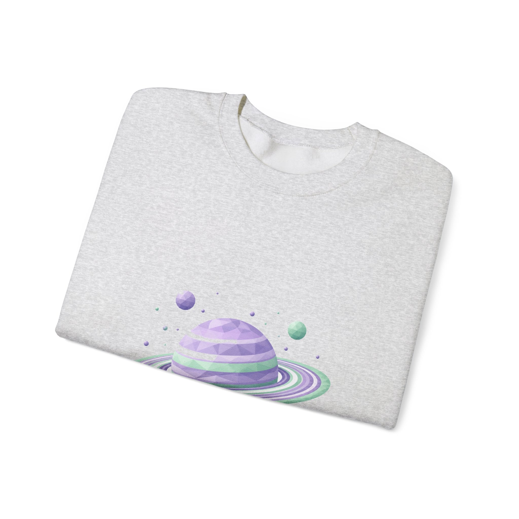 Matching Couple Sweatshirt - Saturn & Jupiter Matching Couple Crewneck Sweatshirt Geometric Art His Hers Couple Gift - Design A