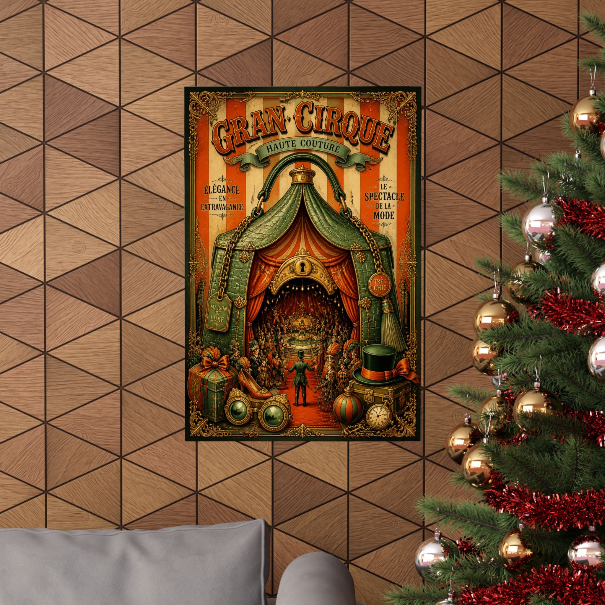 Handbag Big Top Wall Art Poster 18×24 Baroque Home Office Decor Maximalist Print
