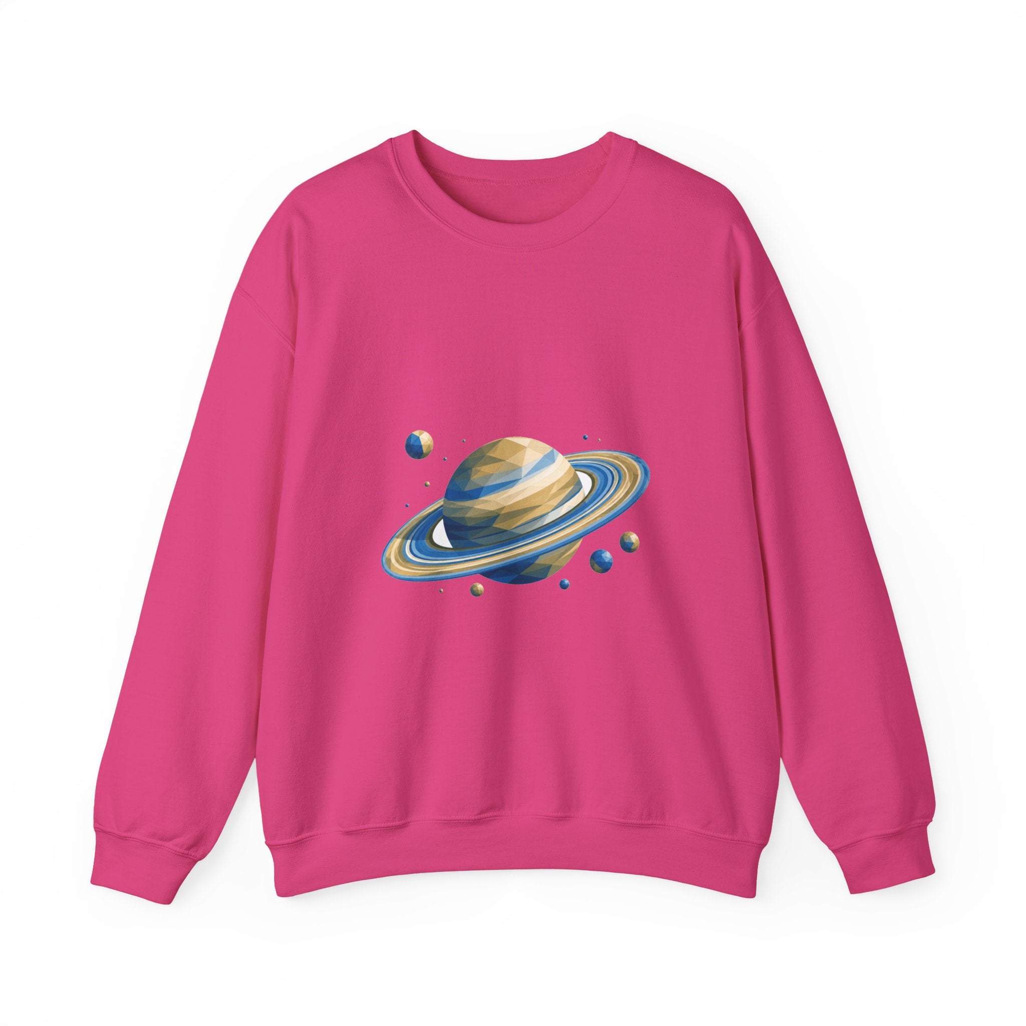 Matching Couple Sweatshirt - Saturn & Jupiter Matching Couple Premium Fleece Sweatshirt Geometric Art His Hers Love Gift - Design A