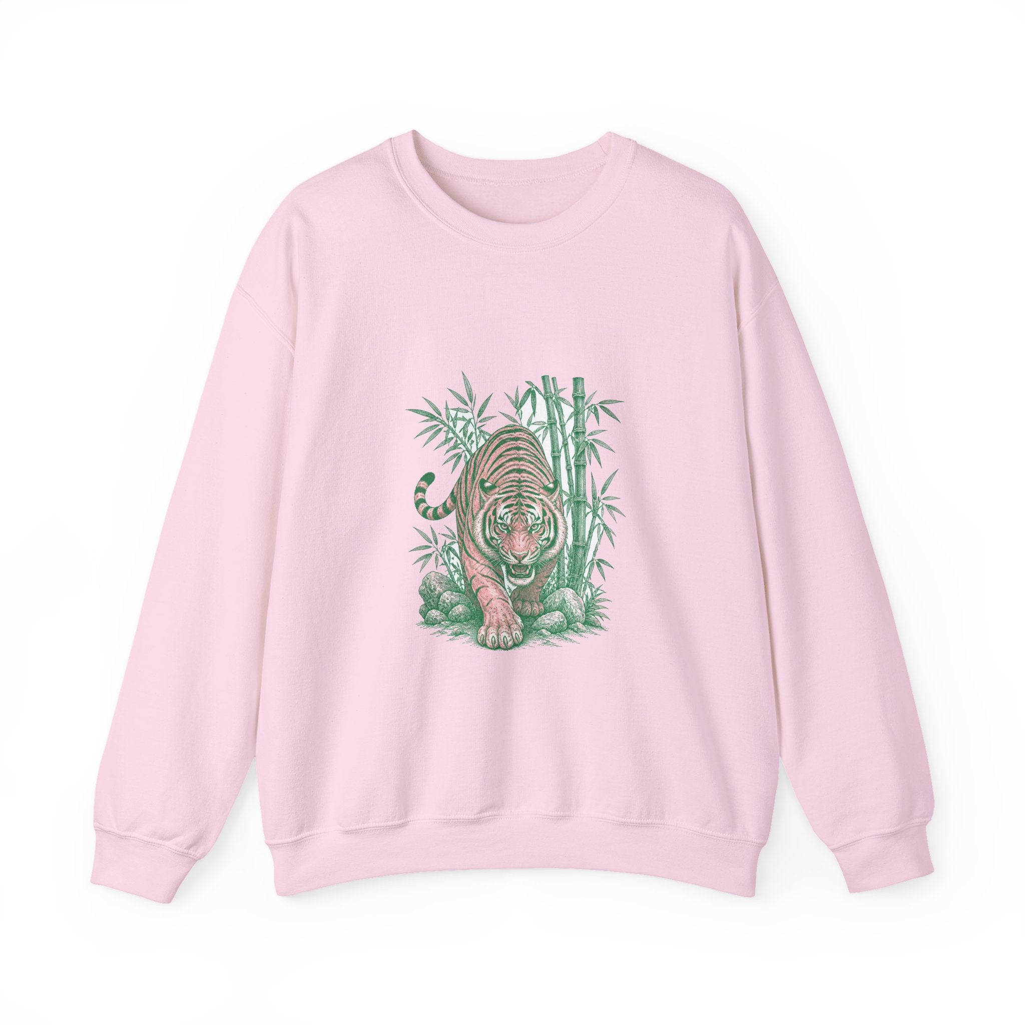 Matching Couple Sweatshirt - Tiger & Crane Matching Couple Comfort Colors Crew Vintage Art His Hers Honeymoon Gift - Design A