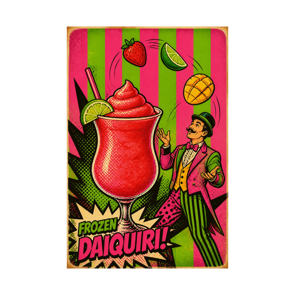 Daiquiri Fruit Juggler Wall Art Poster 18×24 Pop Art Living Room Decor Maximalist Print