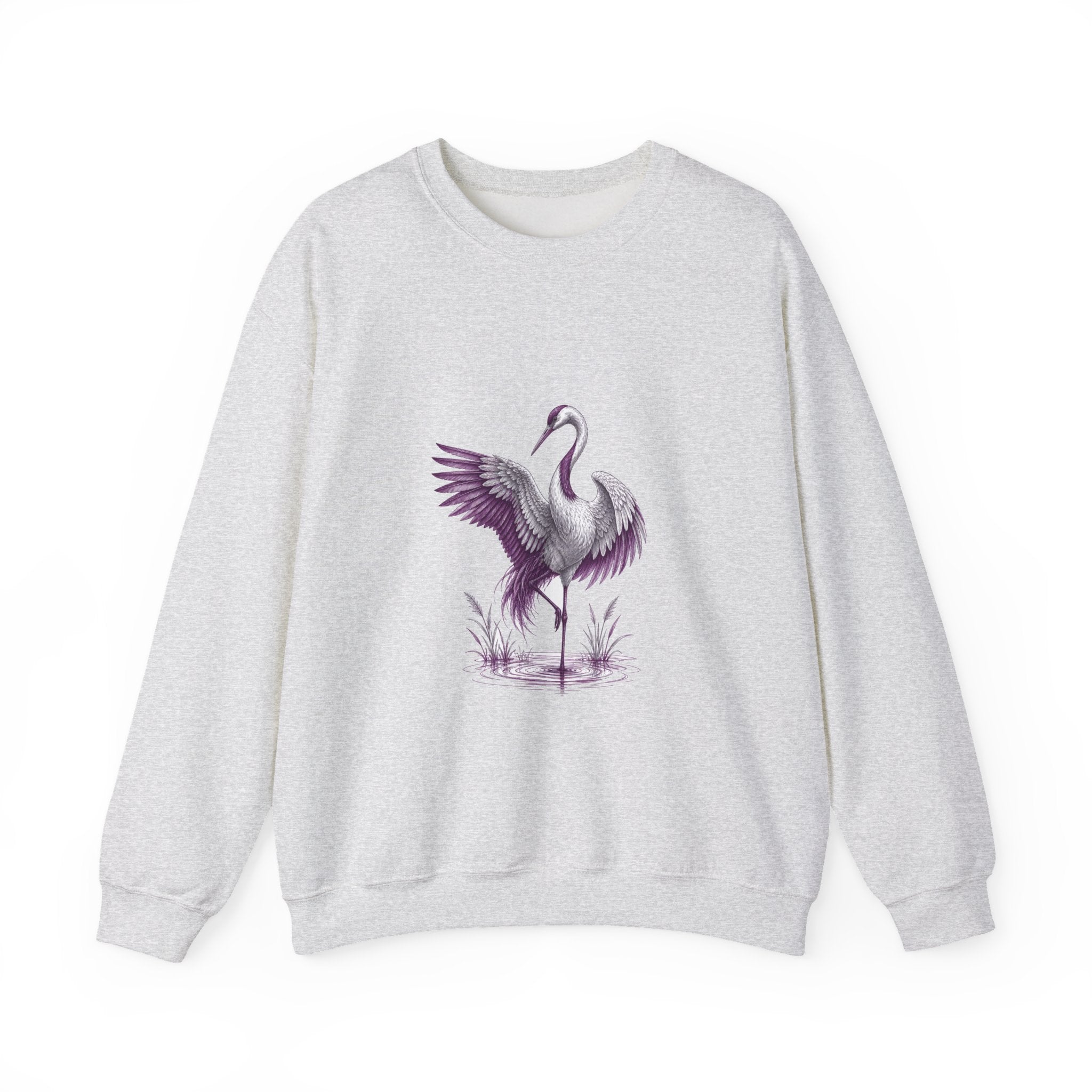Matching Couple Sweatshirt - Tiger & Crane Matching Couple Crewneck Sweatshirt Hand-Drawn Art His Hers Best Friend Gift - Design B