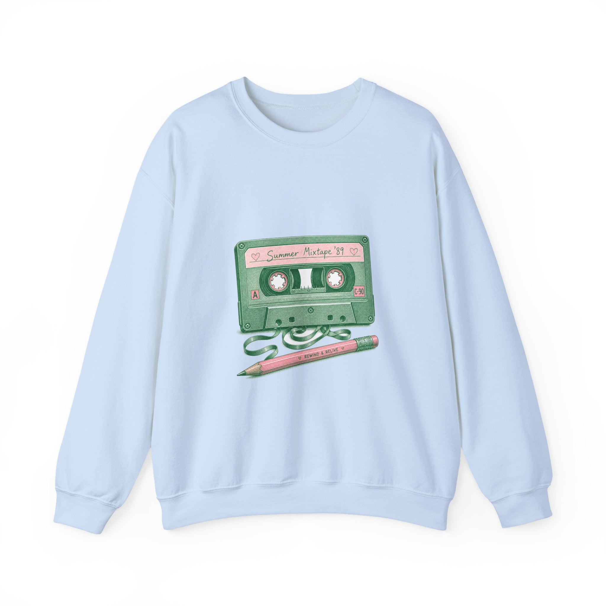 Matching Couple Sweatshirt - Vinyl & Cassette Matching Couple Comfort Colors Crew Vintage Art His Hers Honeymoon Gift - Design B