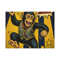 Dancing Monkey Wall Art Canvas 24×36 Pop Art Restaurant Decor Maximalist Print
