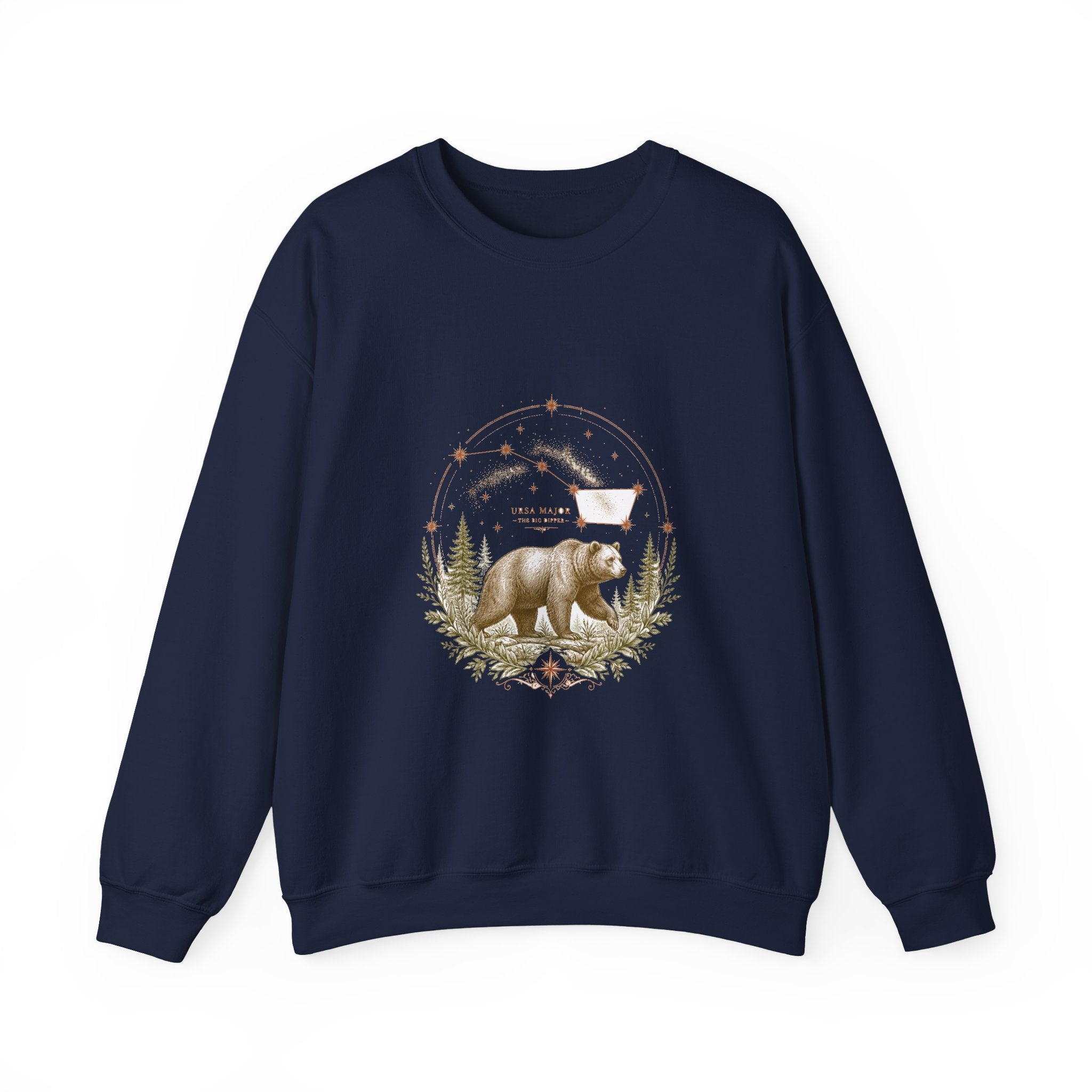 Matching Couple Sweatshirt - Big & Little Dipper Matching Couple Crewneck Sweatshirt Vintage Art His Hers Wedding Gift - Design A