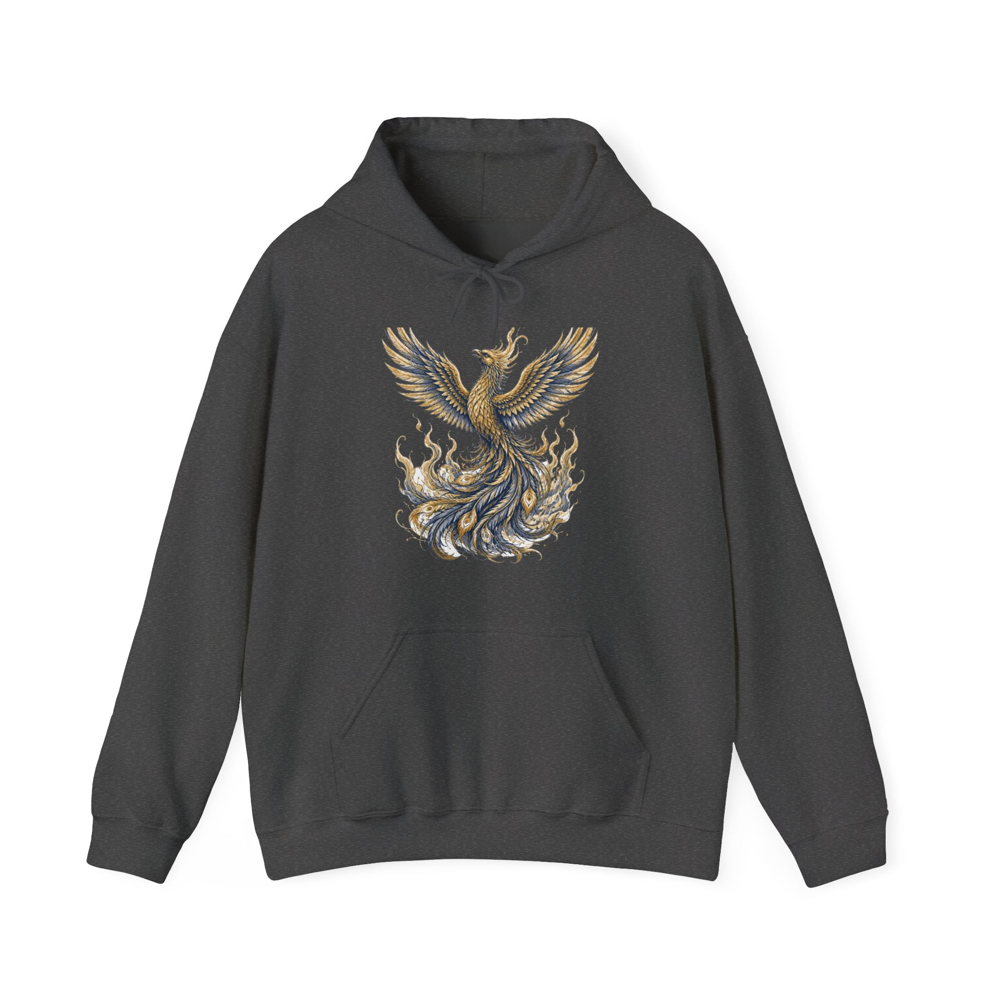 Matching Couple Sweatshirt - Dragon & Phoenix Matching Couple Hooded Sweatshirt Hand-Drawn Art His Hers Best Friend Gift - Design B