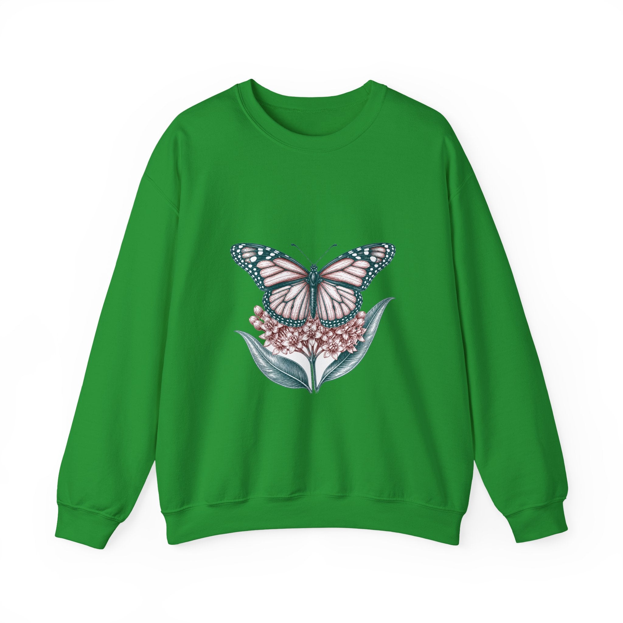 Matching Couple Sweatshirt - Butterfly & Moth Matching Couple Premium Fleece Sweatshirt Hand-Drawn Art His Hers Anniversary Gift - Design A