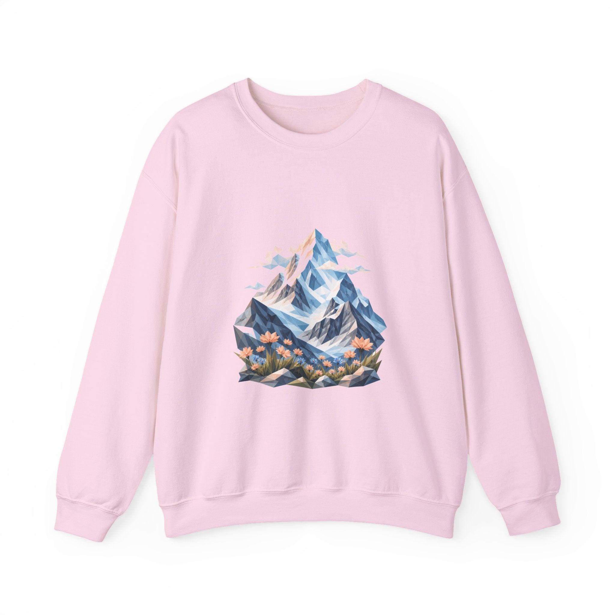Matching Couple Sweatshirt - Mountain & Ocean Matching Couple Comfort Colors Crew Geometric Art His Hers Love Gift - Design A