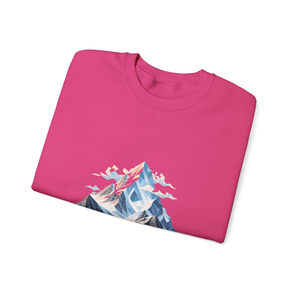 Matching Couple Sweatshirt - Mountain & Ocean Matching Couple Comfort Colors Crew Geometric Art His Hers Love Gift - Design A
