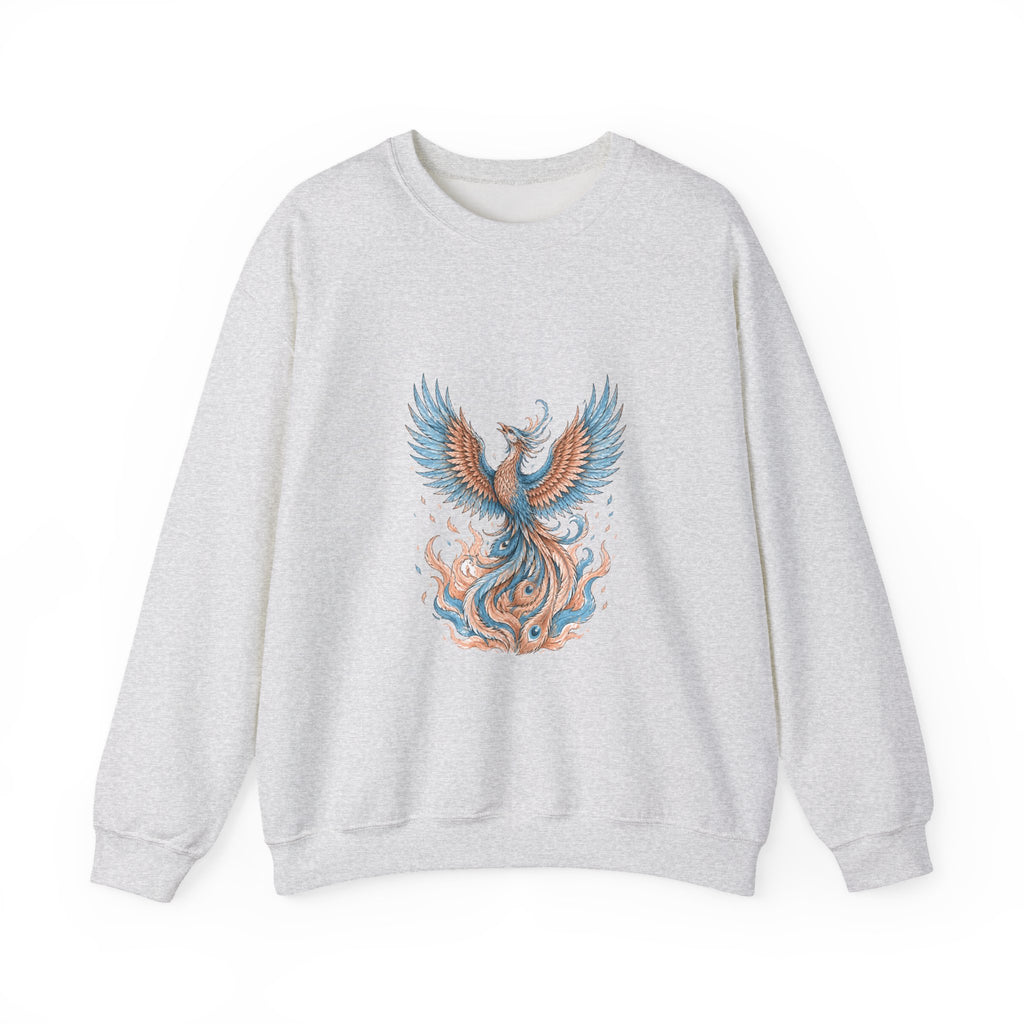 Matching Couple Sweatshirt - Dragon & Phoenix Matching Couple Premium Fleece Sweatshirt Hand-Drawn Art His Hers Anniversary Gift - Design B