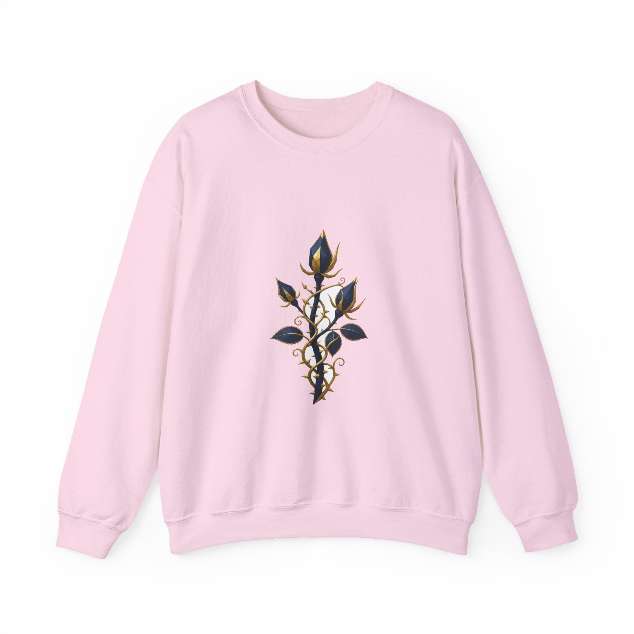 Matching Couple Sweatshirt - Rose & Thorn Matching Couple Crewneck Sweatshirt Geometric Art His Hers Couple Gift - Design B