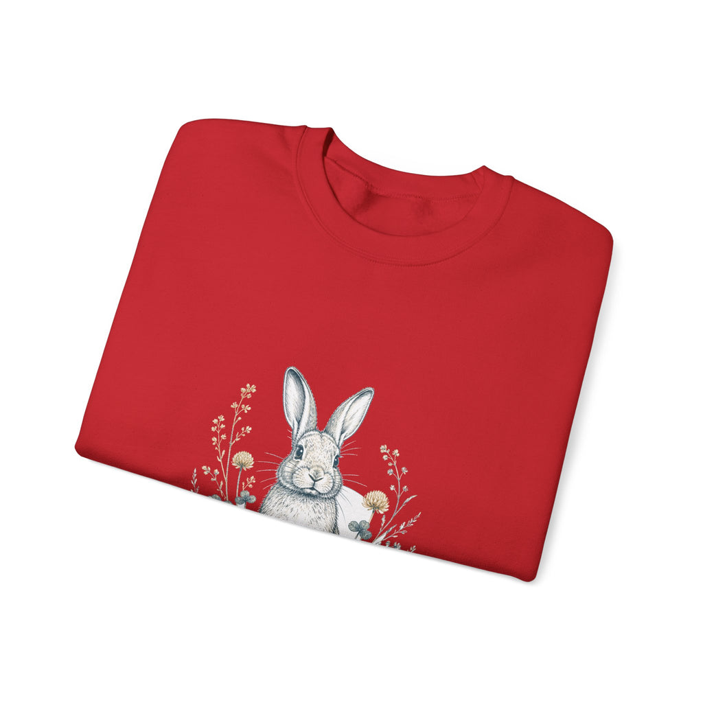 Matching Couple Sweatshirt - Fox & Rabbit Matching Couple Crewneck Sweatshirt Hand-Drawn Art His Hers Best Friend Gift - Design B