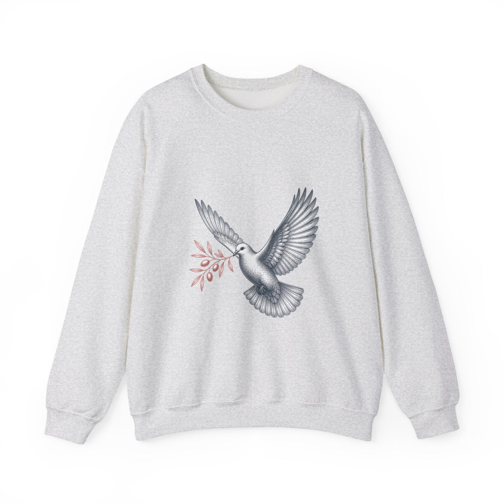 Matching Couple Sweatshirt - Wolf & Dove Matching Couple Premium Fleece Sweatshirt Vintage Art His Hers Honeymoon Gift - Design B