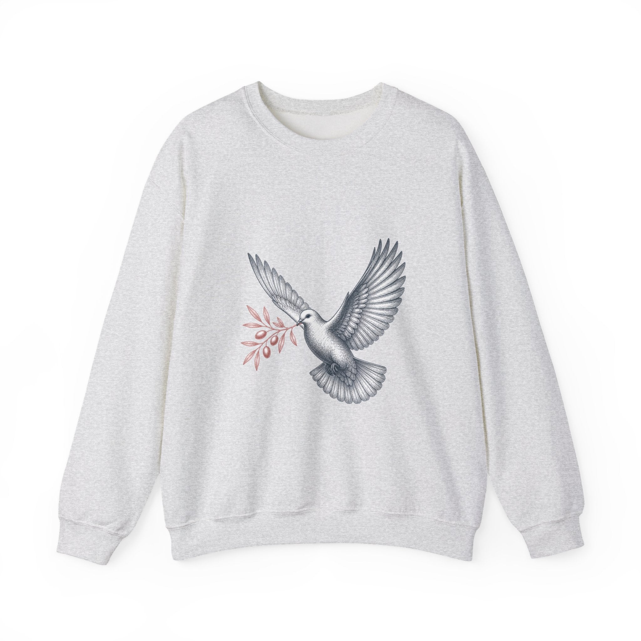 Matching Couple Sweatshirt - Wolf & Dove Matching Couple Premium Fleece Sweatshirt Vintage Art His Hers Honeymoon Gift - Design B