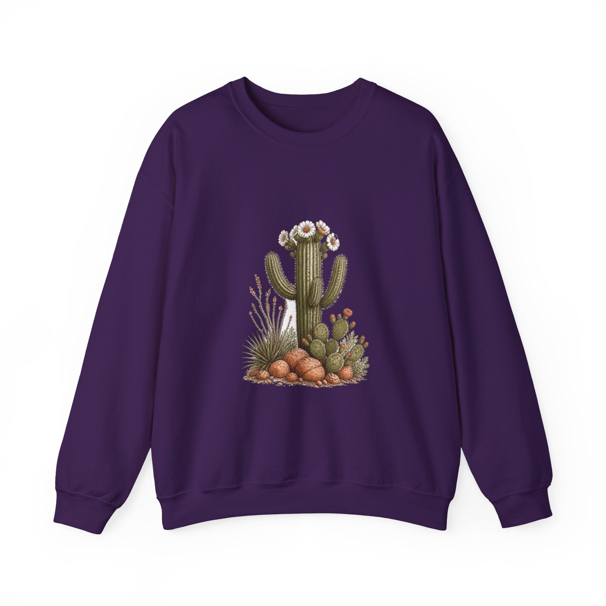 Matching Couple Sweatshirt - Desert & Rainforest Matching Couple Crewneck Sweatshirt Hand-Drawn Art His Hers Best Friend Gift - Design A