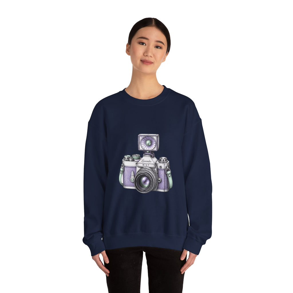 Matching Couple Sweatshirt - Camera & Film Matching Couple Comfort Colors Crew Hand-Drawn Art His Hers Anniversary Gift - Design A