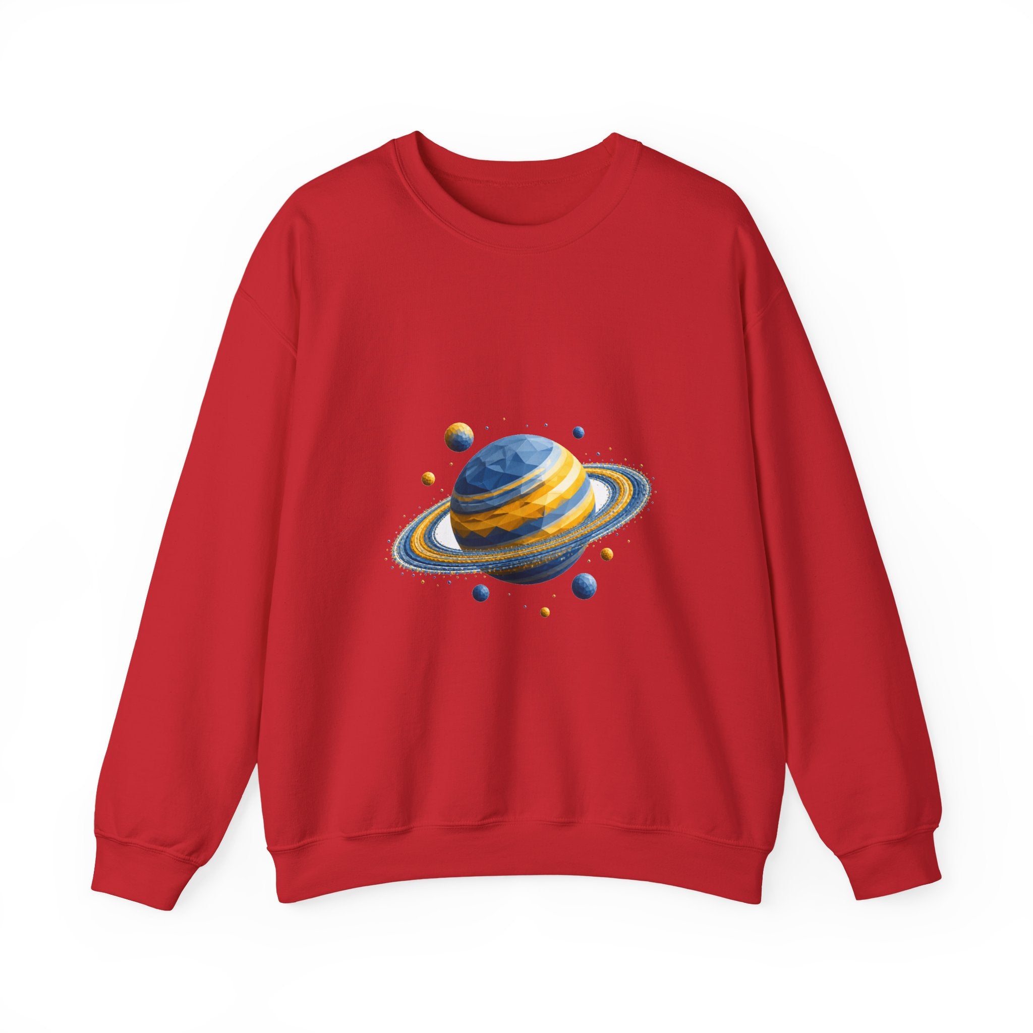 Matching Couple Sweatshirt - Astronaut & Planet Matching Couple Comfort Colors Crew Geometric Art His Hers Love Gift - Design B
