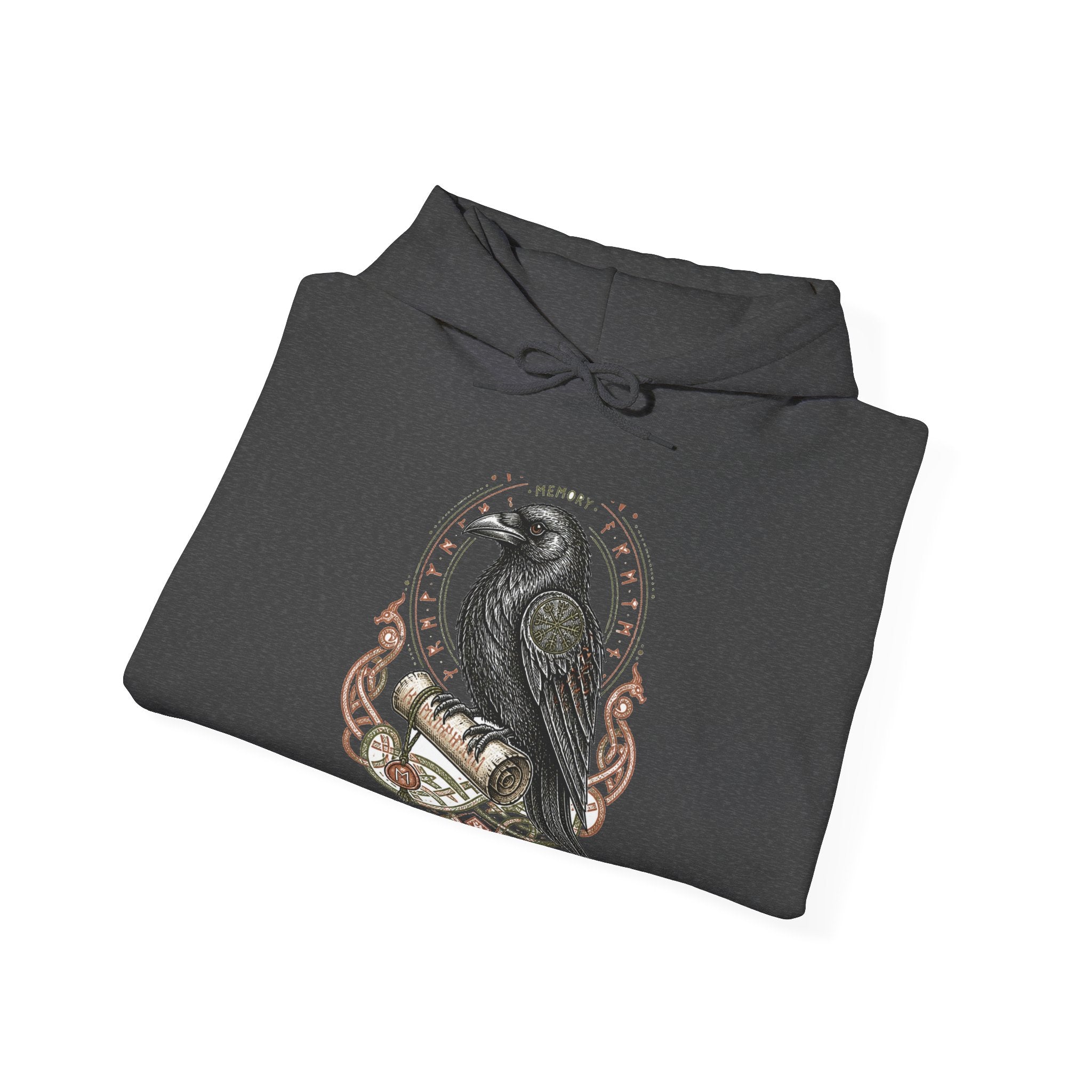 Matching Couple Sweatshirt - Huginn & Muninn Matching Couple Hooded Sweatshirt Hand-Drawn Art His Hers Best Friend Gift - Design B