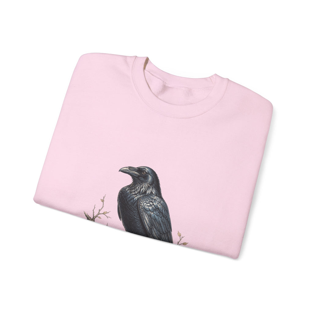 Matching Couple Sweatshirt - Raven & Swan Matching Couple Premium Fleece Sweatshirt Hand-Drawn Art His Hers Anniversary Gift - Design A