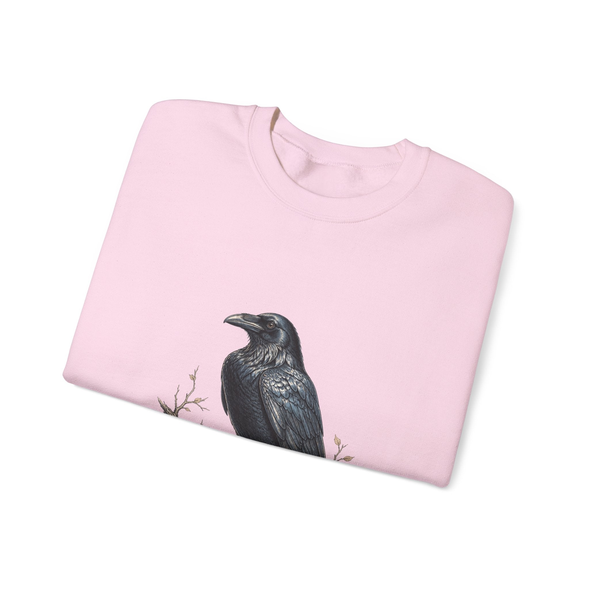 Matching Couple Sweatshirt - Raven & Swan Matching Couple Premium Fleece Sweatshirt Hand-Drawn Art His Hers Anniversary Gift - Design A