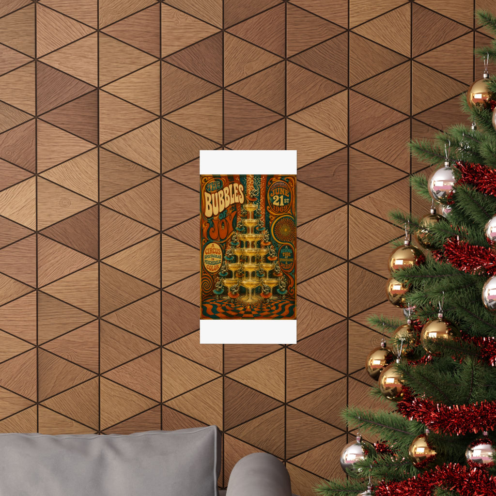 Champagne Tower Elephants Wall Art Poster 24×36 Psychedelic Dining Room Decor Maximalist Print