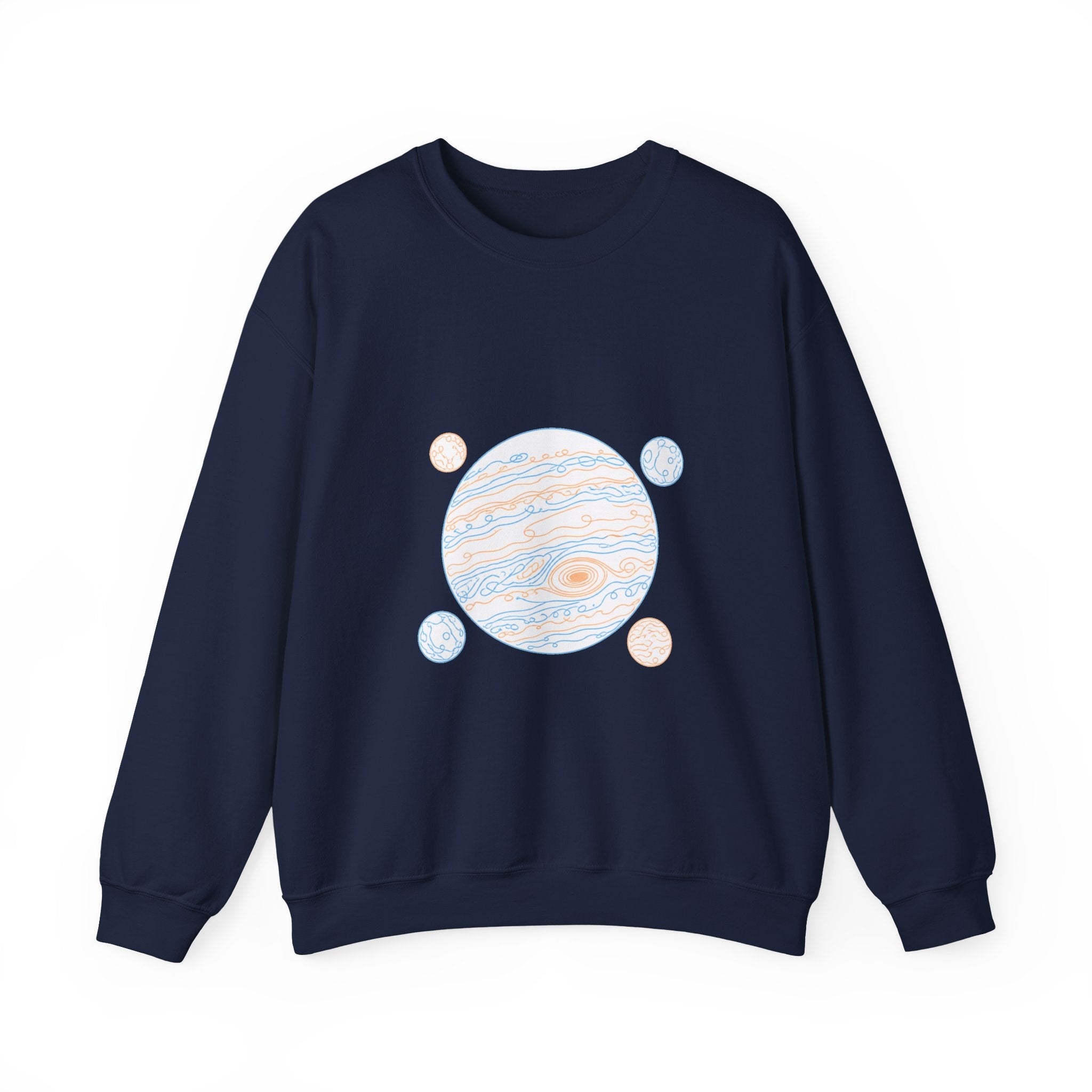 Matching Couple Sweatshirt - Saturn & Jupiter Matching Couple Premium Fleece Sweatshirt Minimalist Art His Hers Christmas Gift - Design B