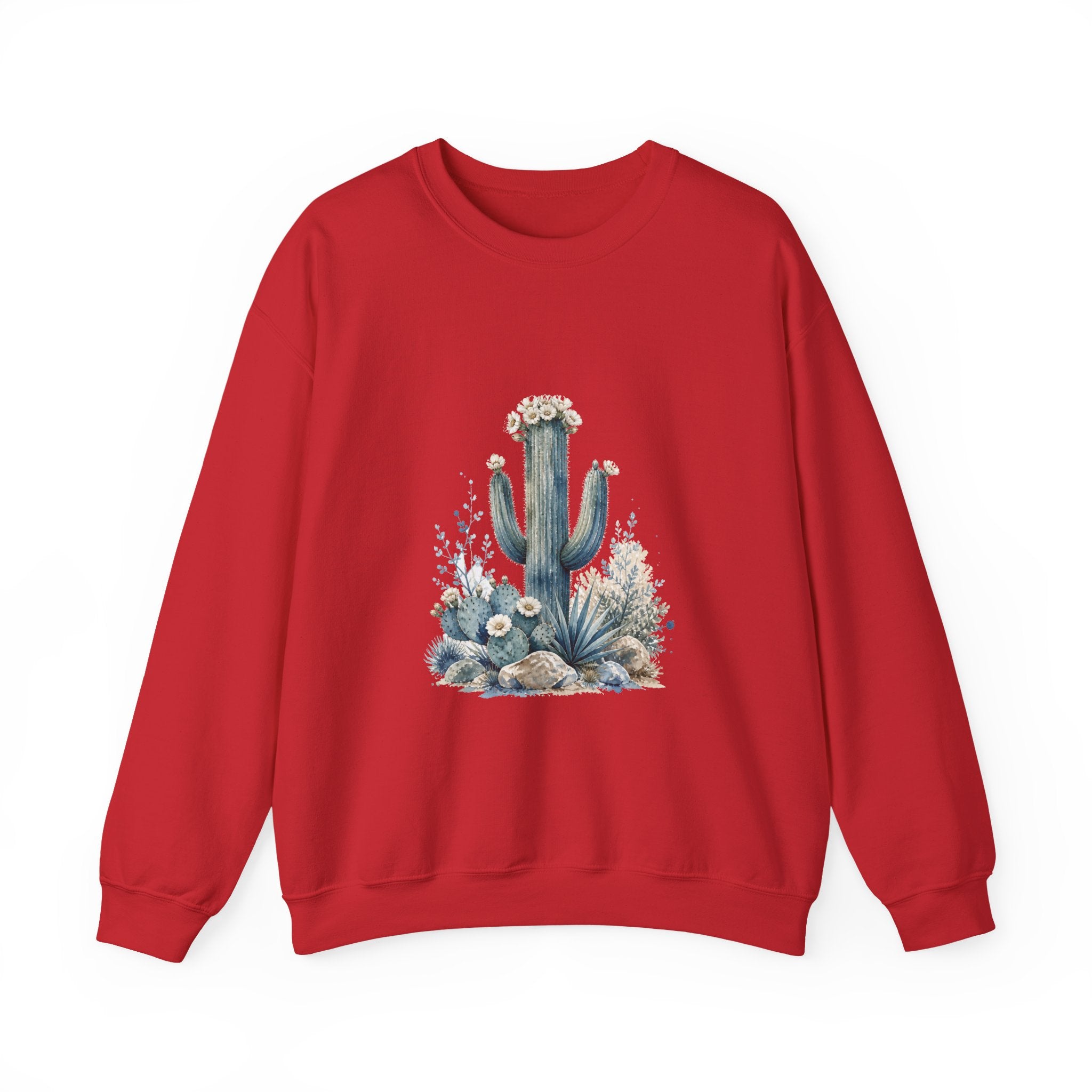 Matching Couple Sweatshirt - Desert & Rainforest Matching Couple Premium Fleece Sweatshirt Watercolor Art His Hers Birthday Gift - Design A