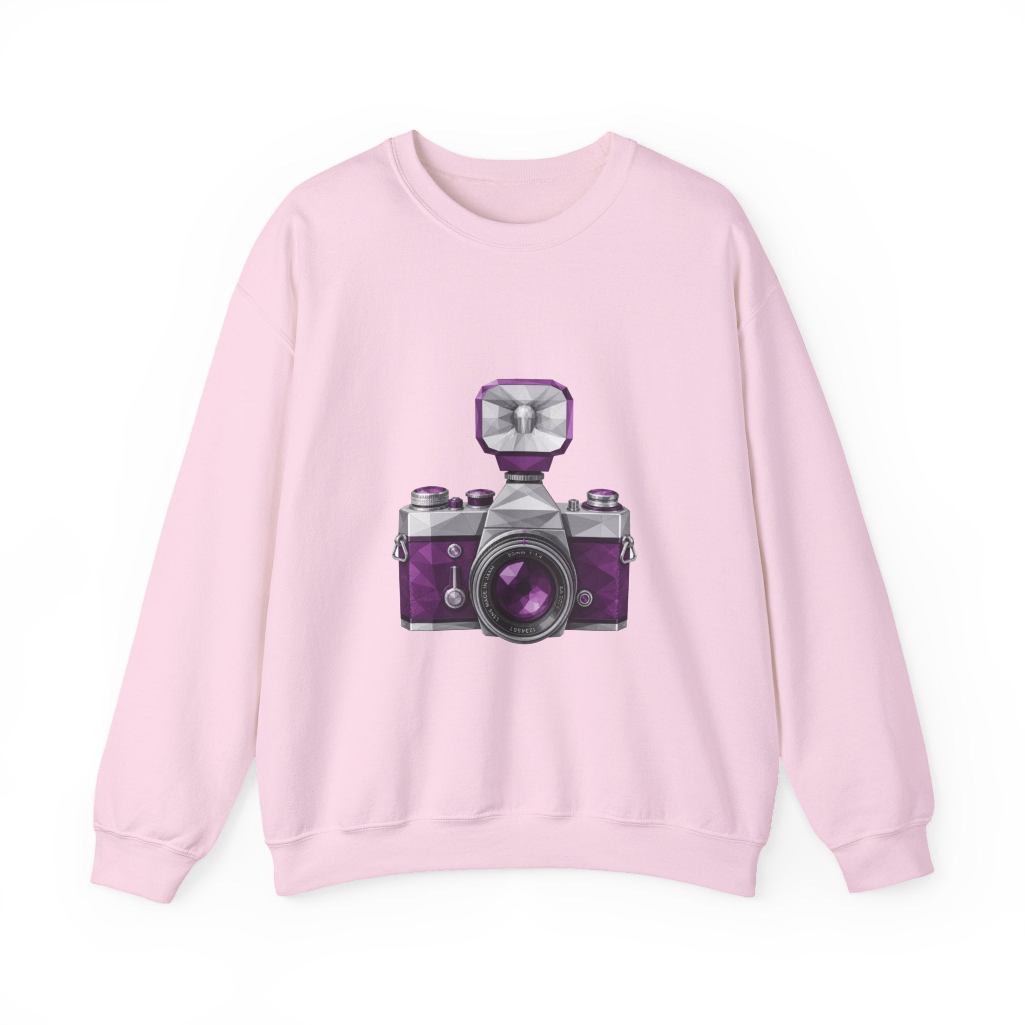 Matching Couple Sweatshirt - Camera & Film Matching Couple Premium Fleece Sweatshirt Geometric Art His Hers Love Gift - Design A