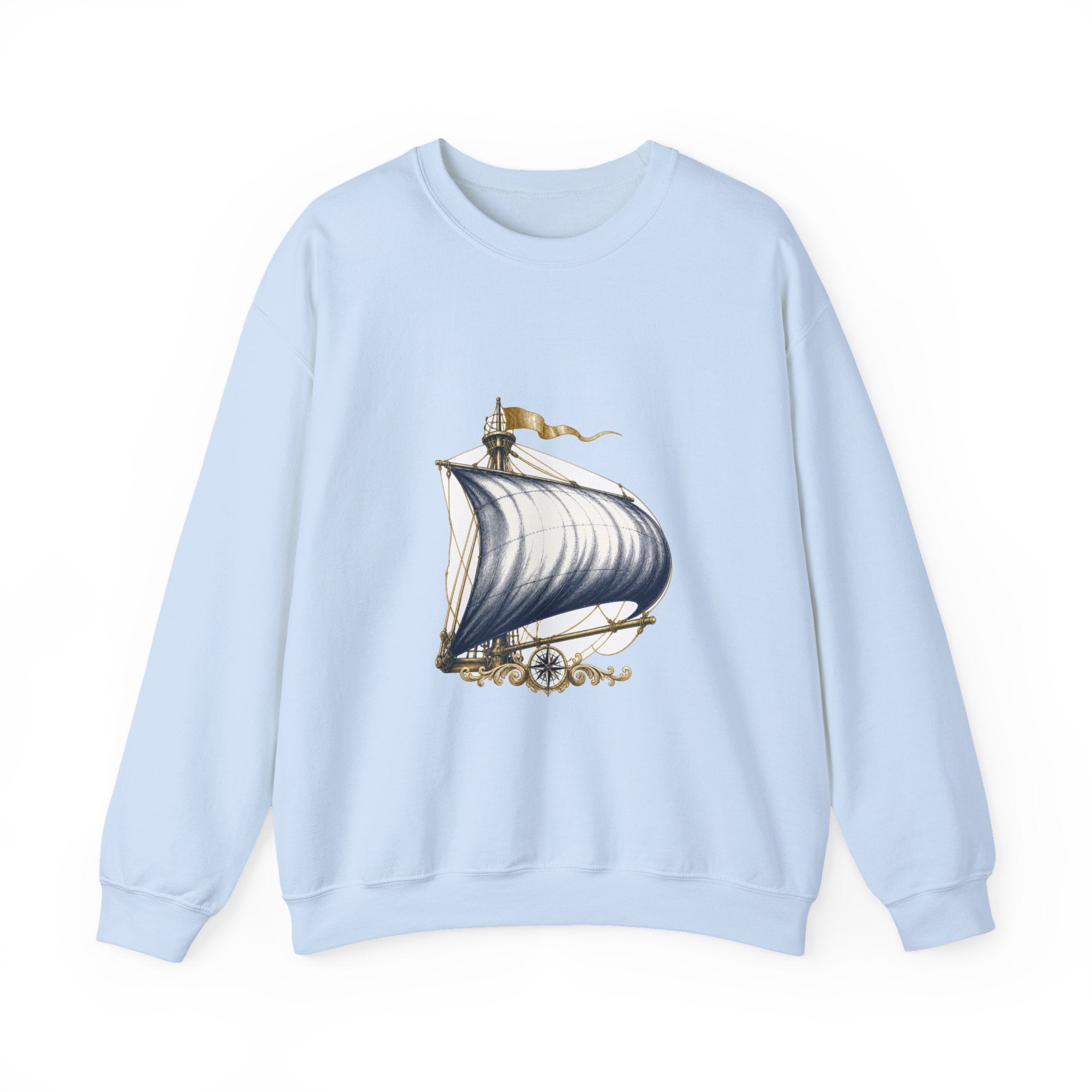 Matching Couple Sweatshirt - Anchor & Sail Matching Couple Comfort Colors Crew Vintage Art His Hers Honeymoon Gift - Design B