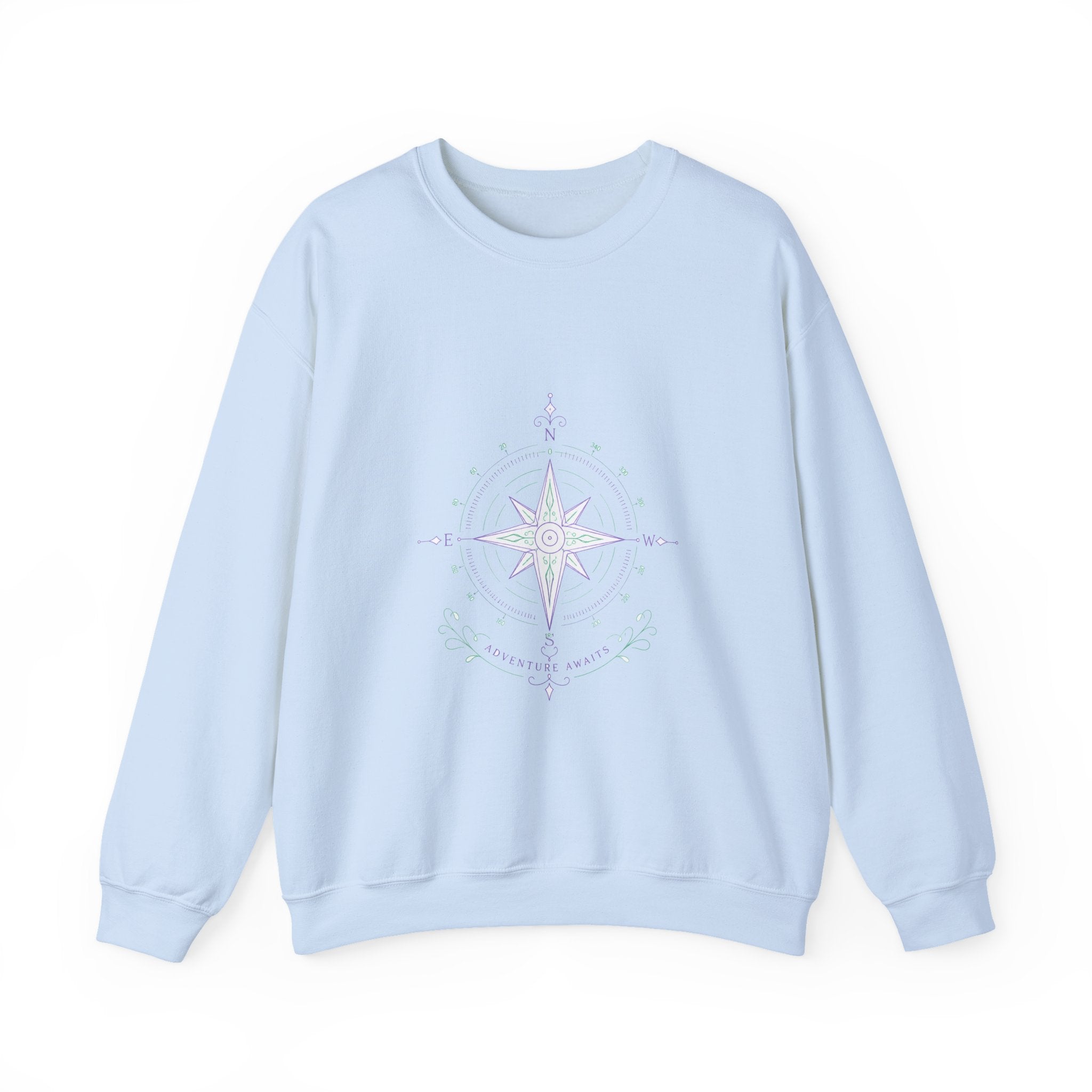 Matching Couple Sweatshirt - Compass North & South Matching Couple Crewneck Sweatshirt Minimalist Art His Hers Valentine Gift - Design B
