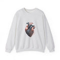 Matching Couple Sweatshirt - Robot & Heart Matching Couple Premium Fleece Sweatshirt Geometric Art His Hers Love Gift - Design B