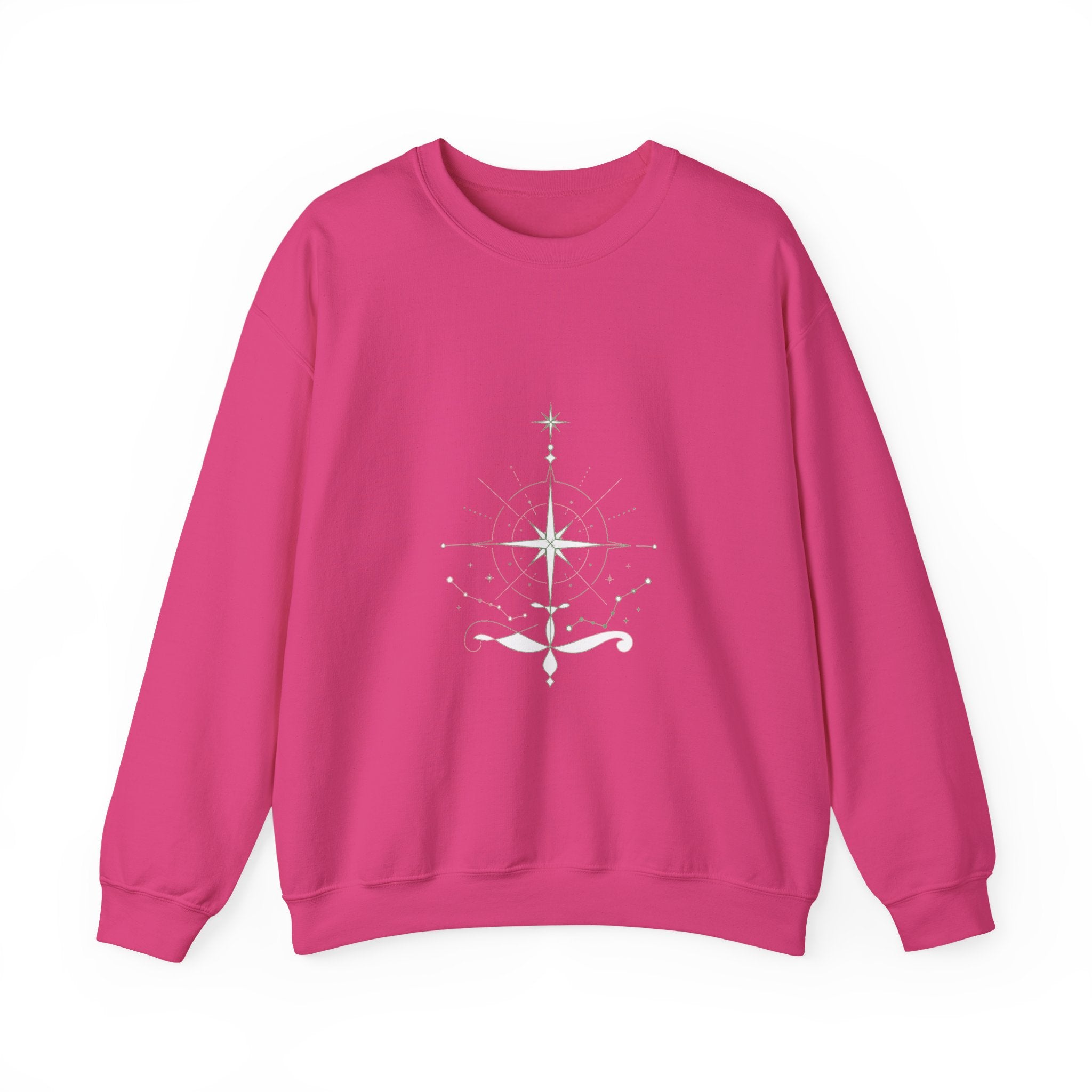 Matching Couple Sweatshirt - Shooting Star & North Star Matching Couple Premium Fleece Sweatshirt Minimalist Art His Hers Christmas Gift - Design B